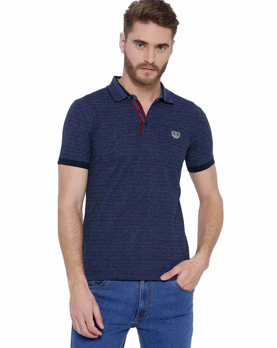 Striped Slim Fit Polo T-shirt