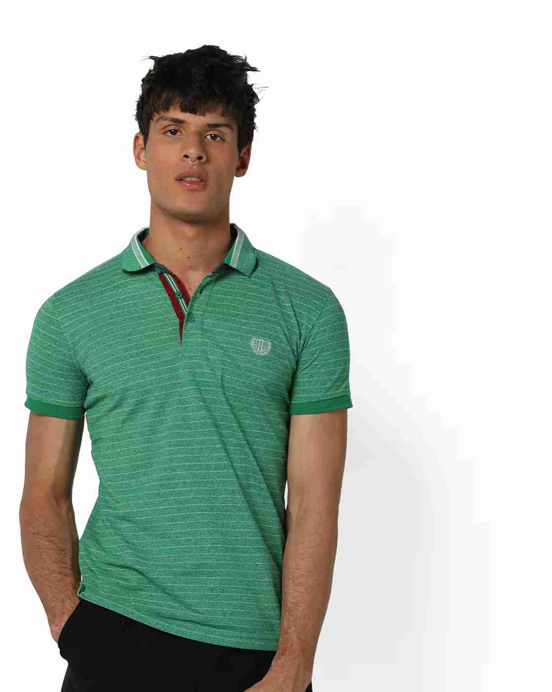 Striped Slim Fit Polo T-shirt