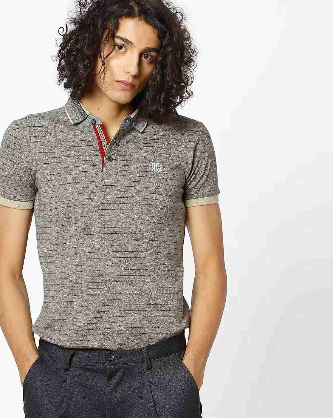 DUKE | Striped Slim Fit Polo T-shirt|0