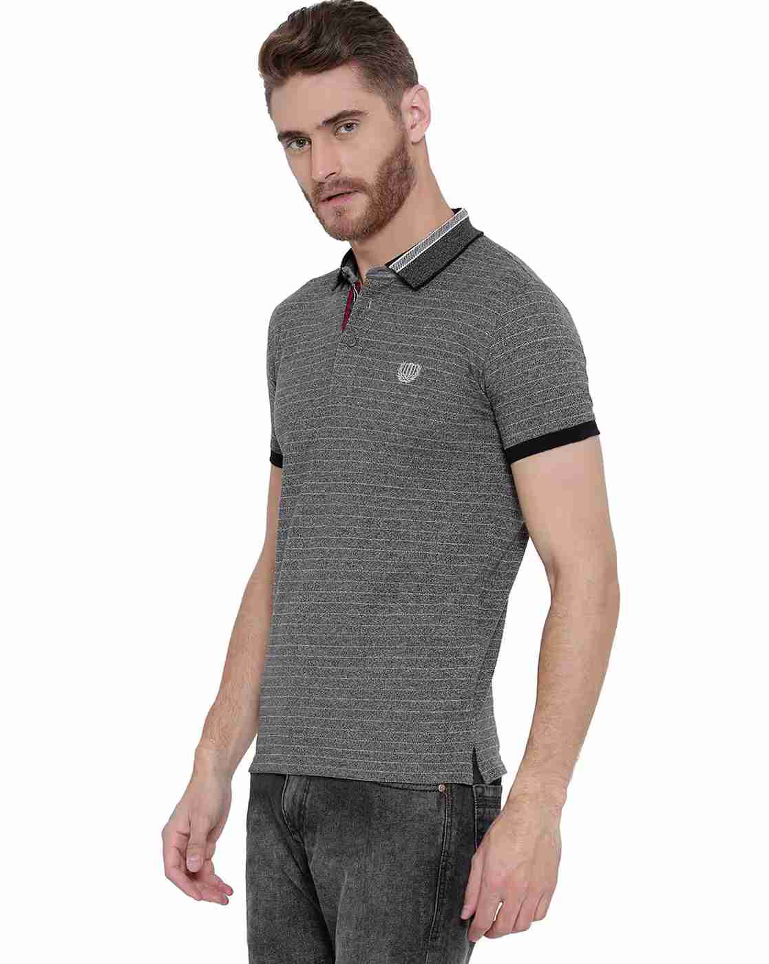 DUKE | Striped Slim Fit Polo T-shirt|1