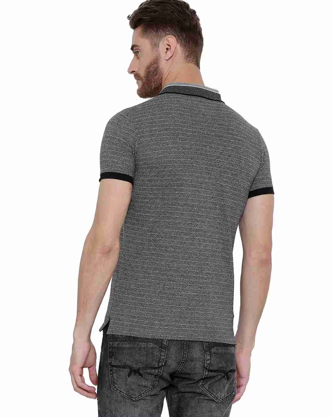 DUKE | Striped Slim Fit Polo T-shirt|2