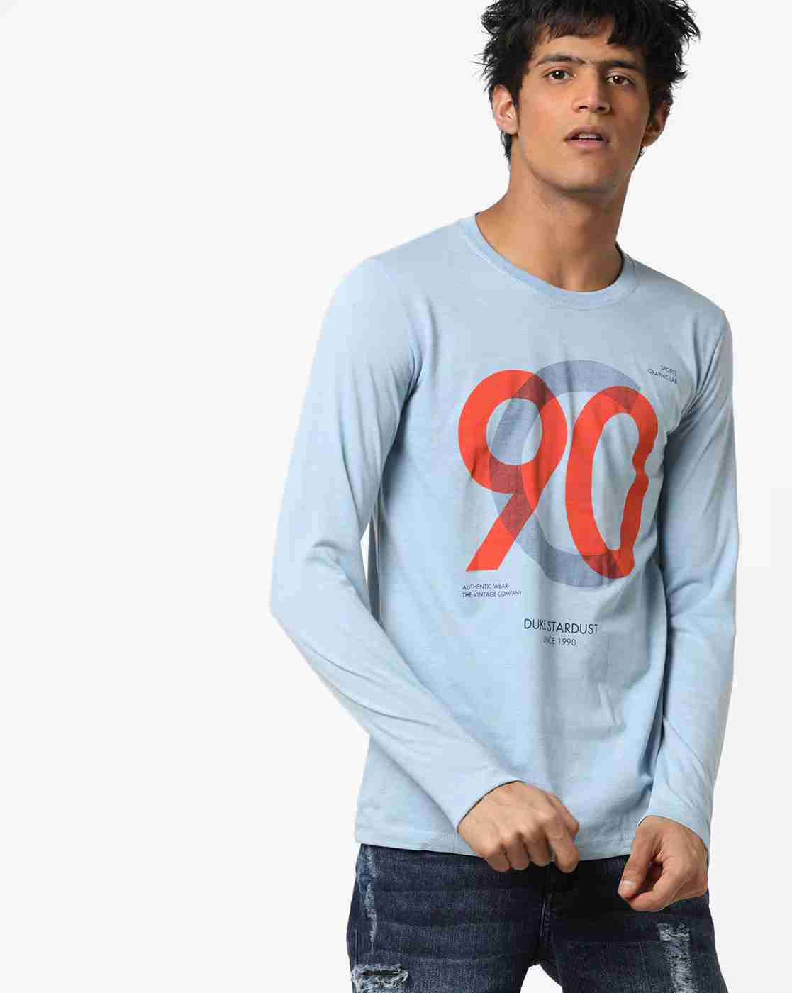DUKE | Pack of 2 Typographic Print T-shirt|4