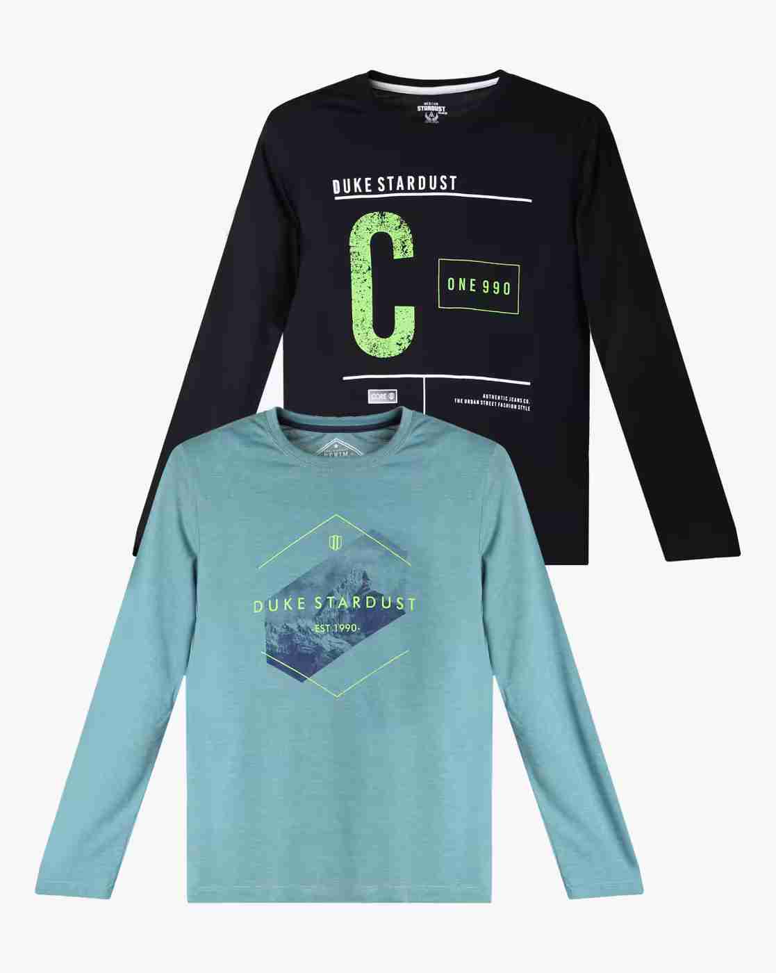 Pack of 2 Typographic Print T-shirt