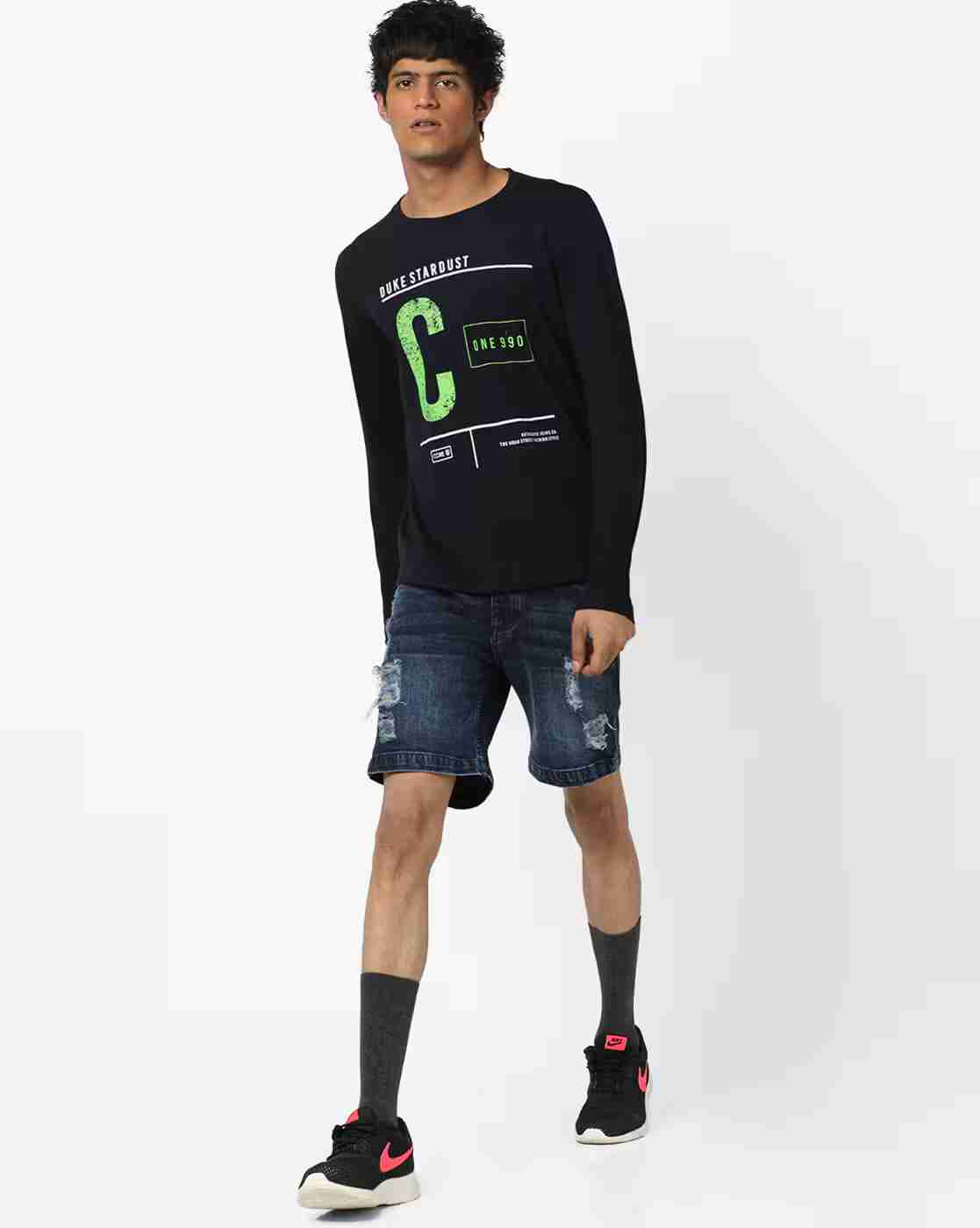 DUKE | Pack of 2 Typographic Print T-shirt|5