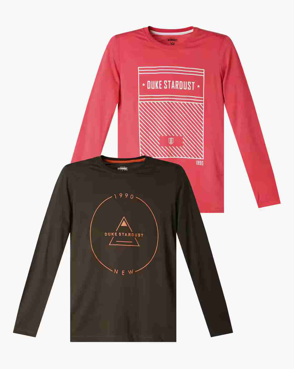 Pack of 2 Typographic Print T-shirts