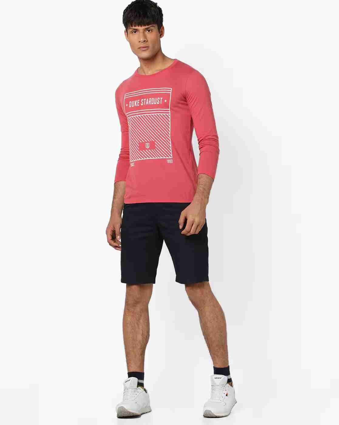 DUKE | Pack of 2 Typographic Print T-shirts|5