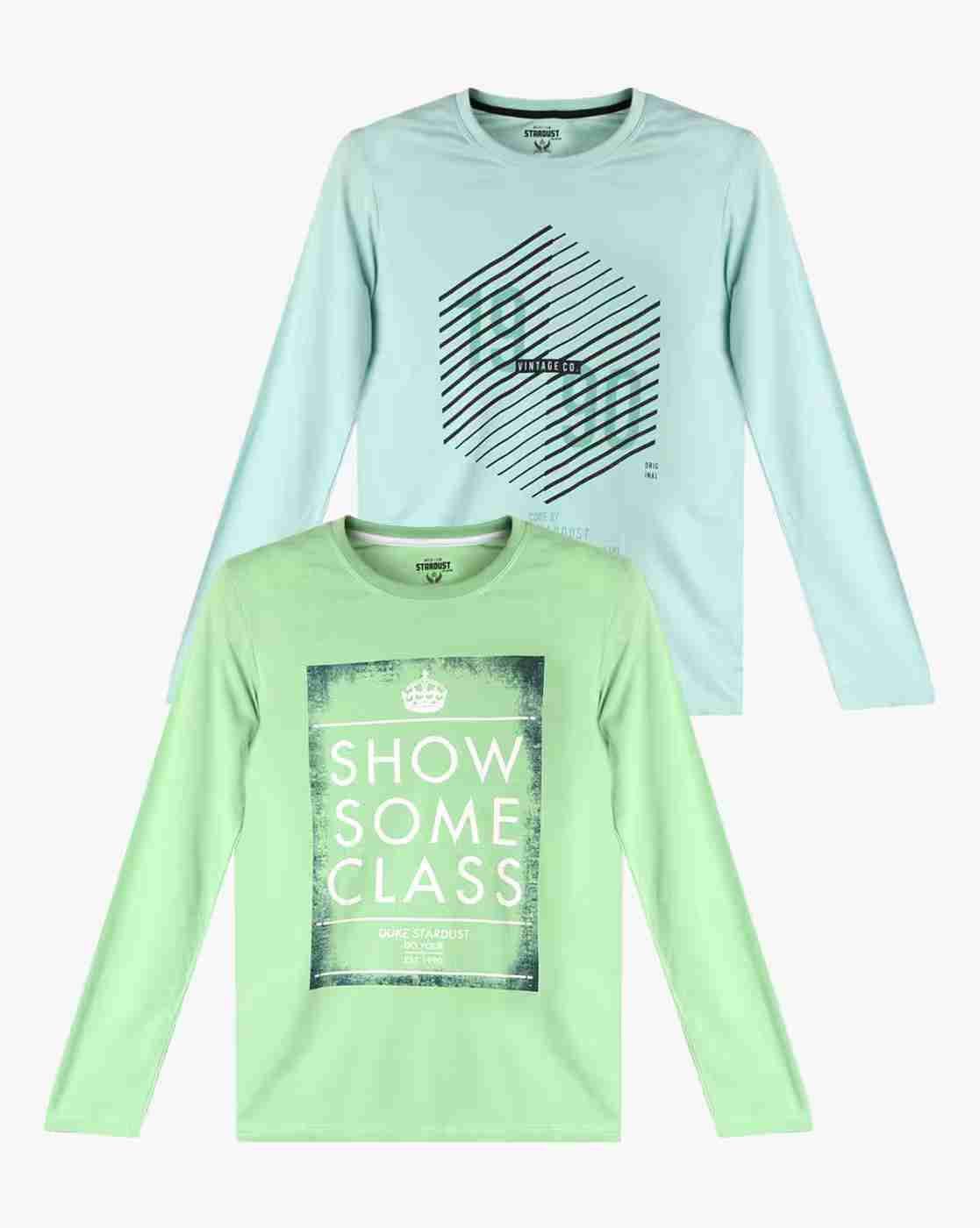 Pack of 2 Typographic Print T-shirt