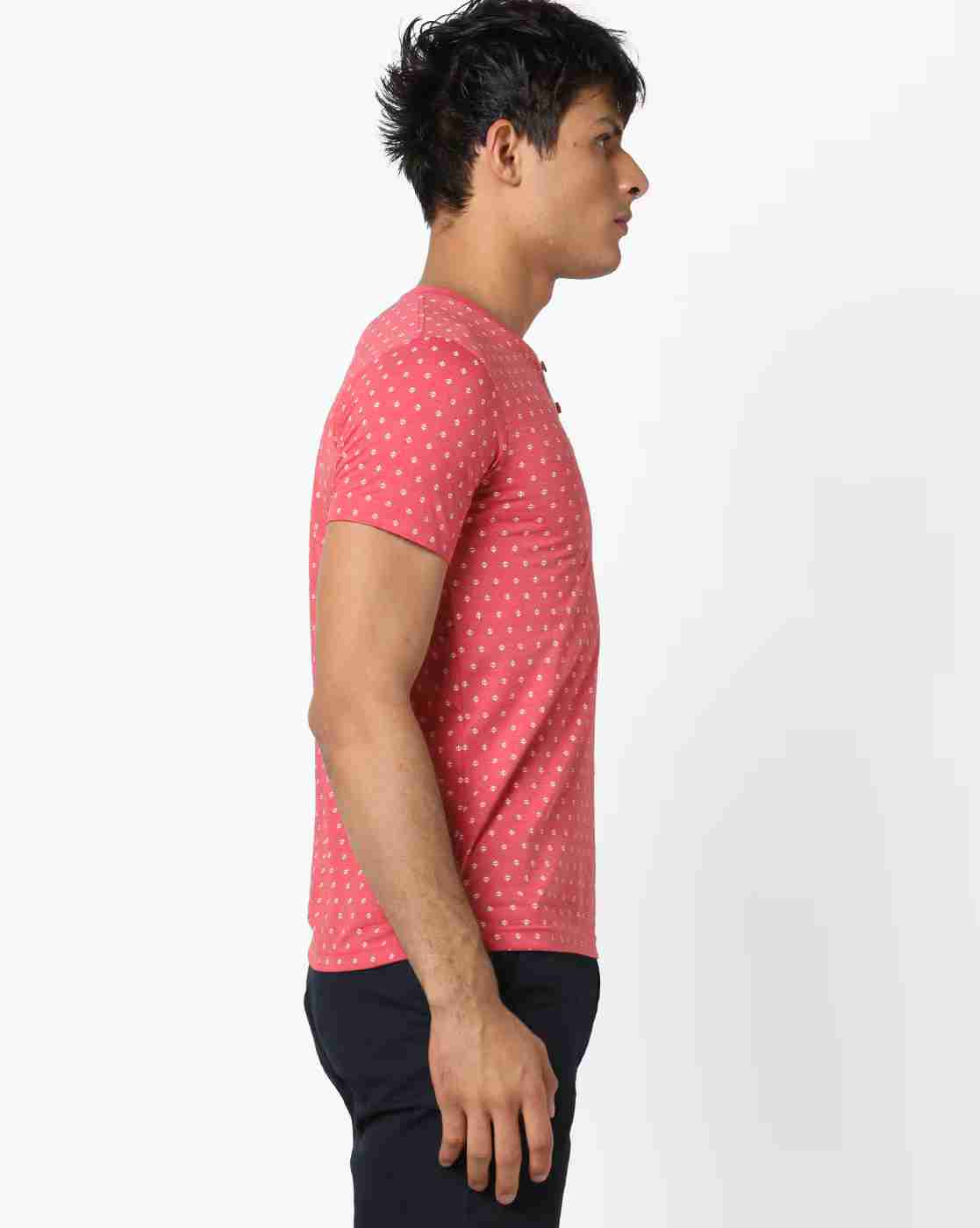DUKE | Pack of 2 Printed Henley T-shirts|2