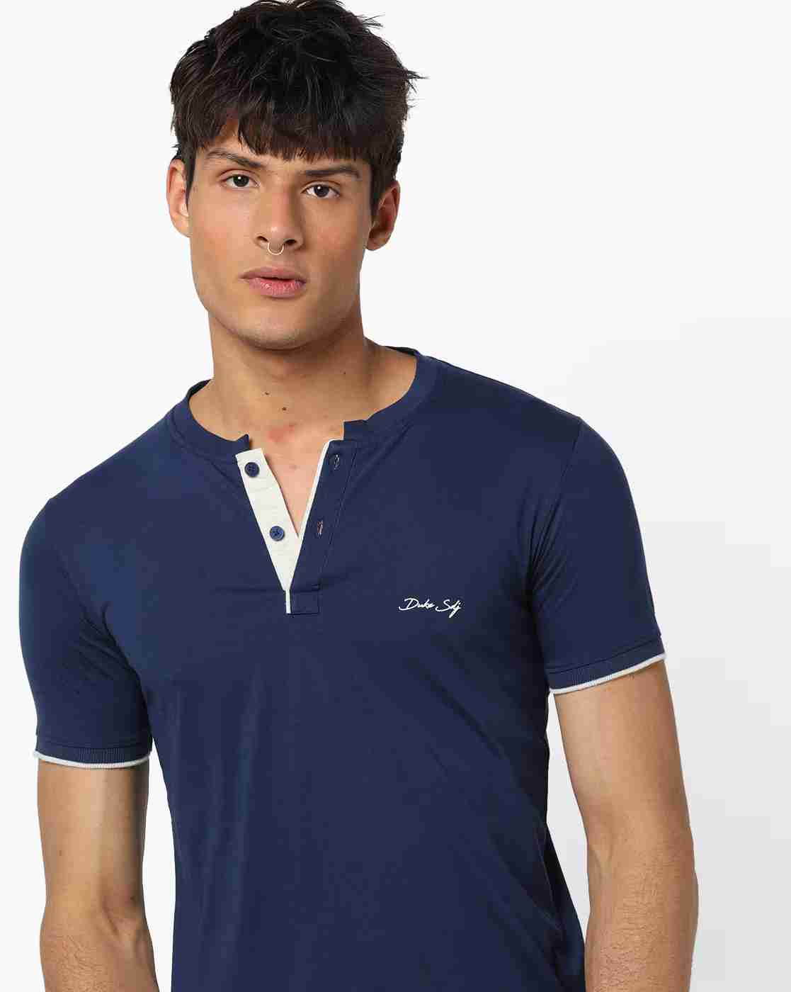 DUKE | Pack of 2 Printed Henley T-shirts|4