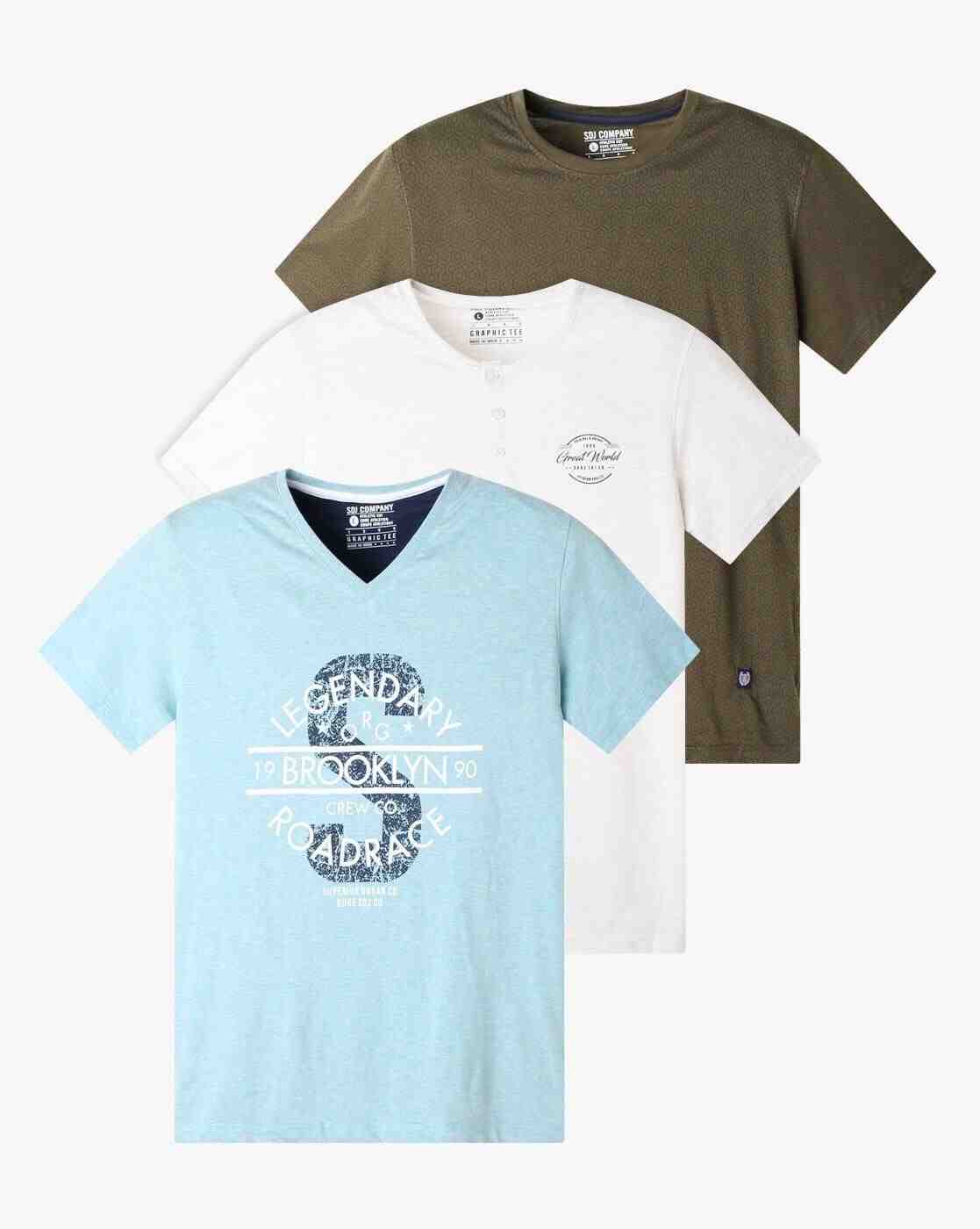 Pack of 3 Slim Fit T-shirts