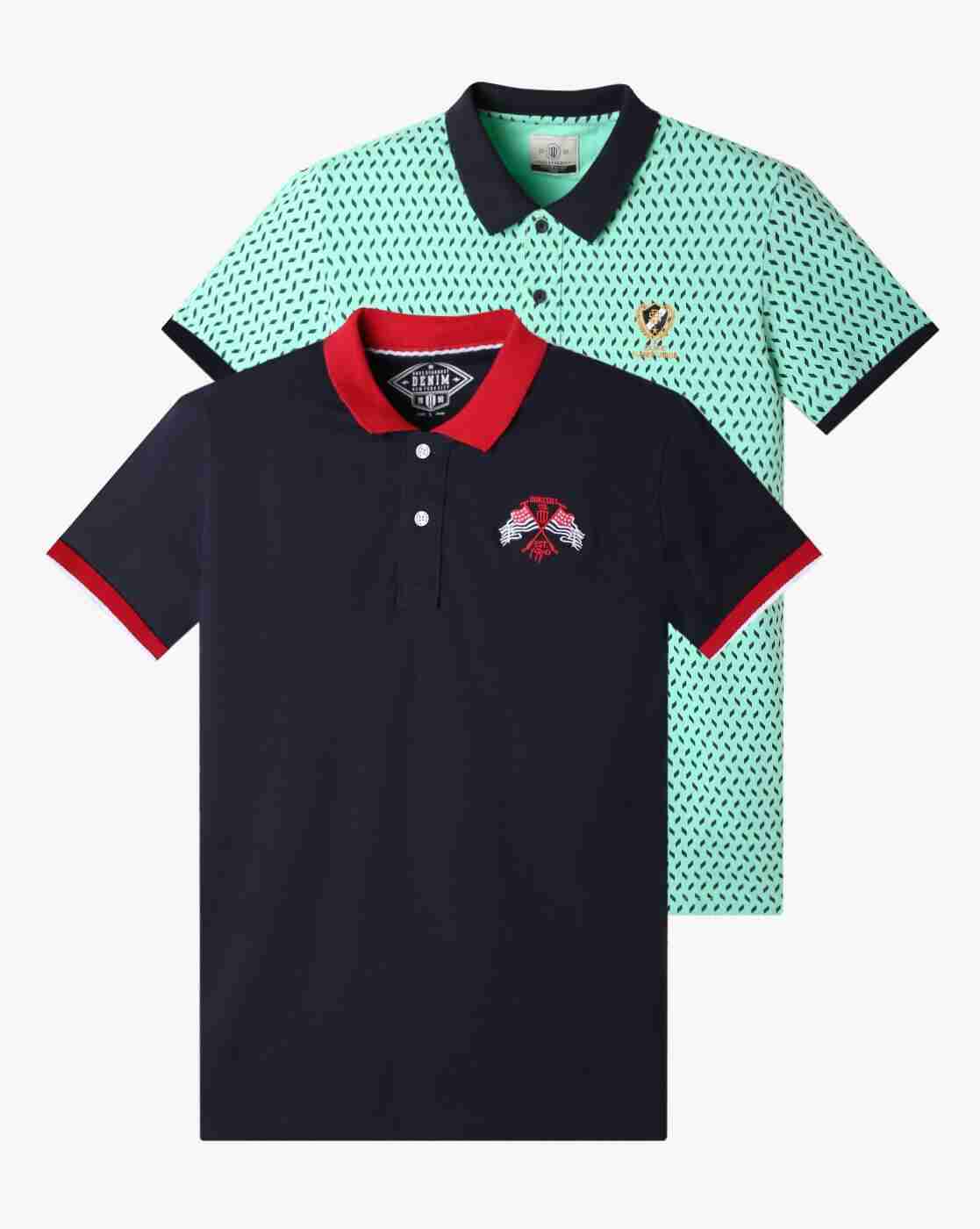 DUKE | Pack of 2 Slim Fit Polo T-shirt|0