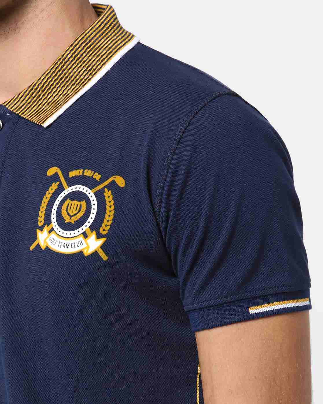 DUKE | Polo T-shirt with Striped Collar|5