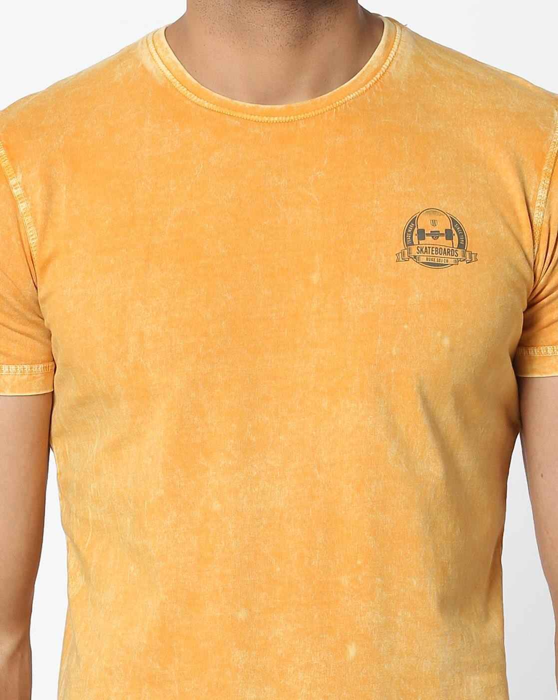 DUKE | Slim Fit Washed Crew-Neck T-shirt|4