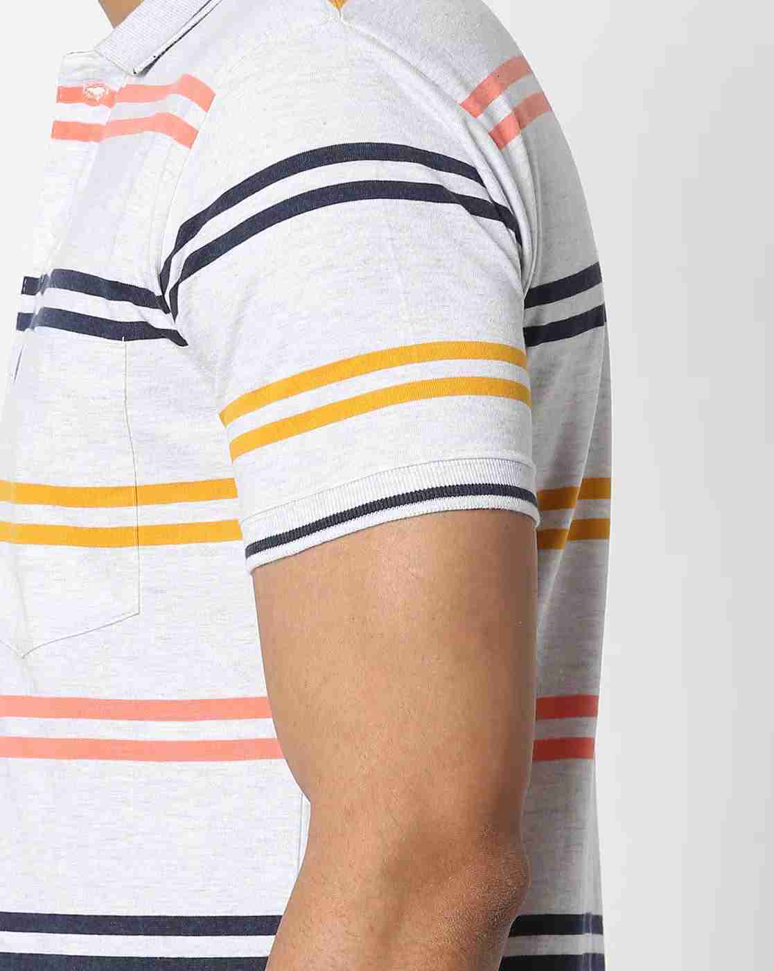 DUKE | Striped Polo T-shirt with Patch Pocket|5