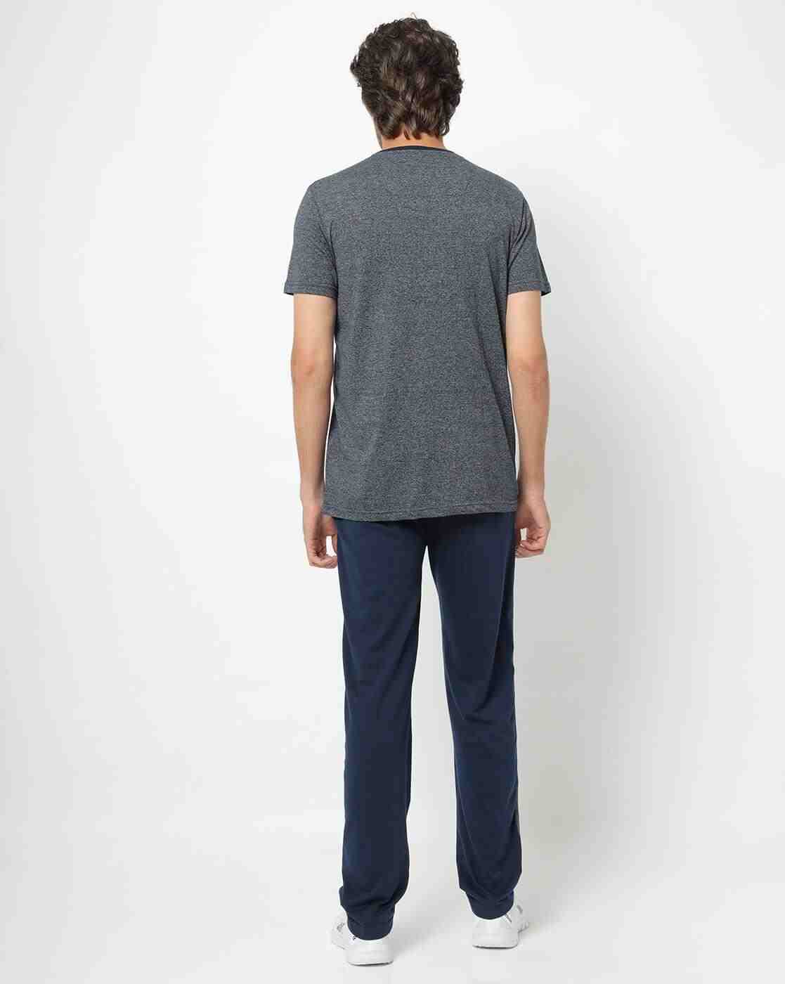 DUKE | V-Neck Slim Fit T-shirt with Track Pants & Shorts Set|2