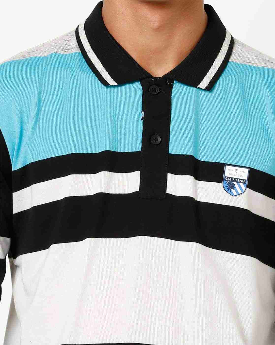 DUKE | Colourblock Polo T-shirt with Contrast Yoke|4