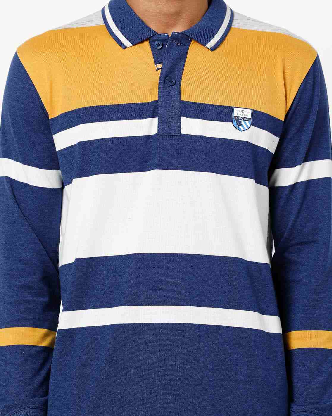 DUKE | Colourblock Polo T-shirt with Contrast Yoke|4
