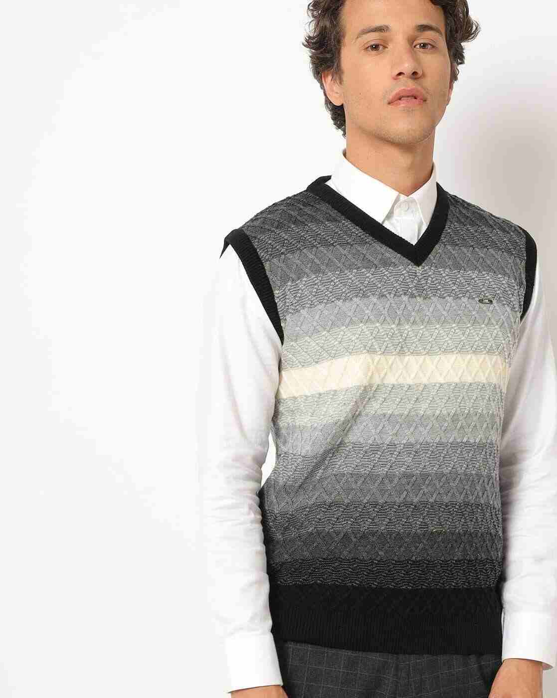 DUKE | Textured V-neck Pullovers|0