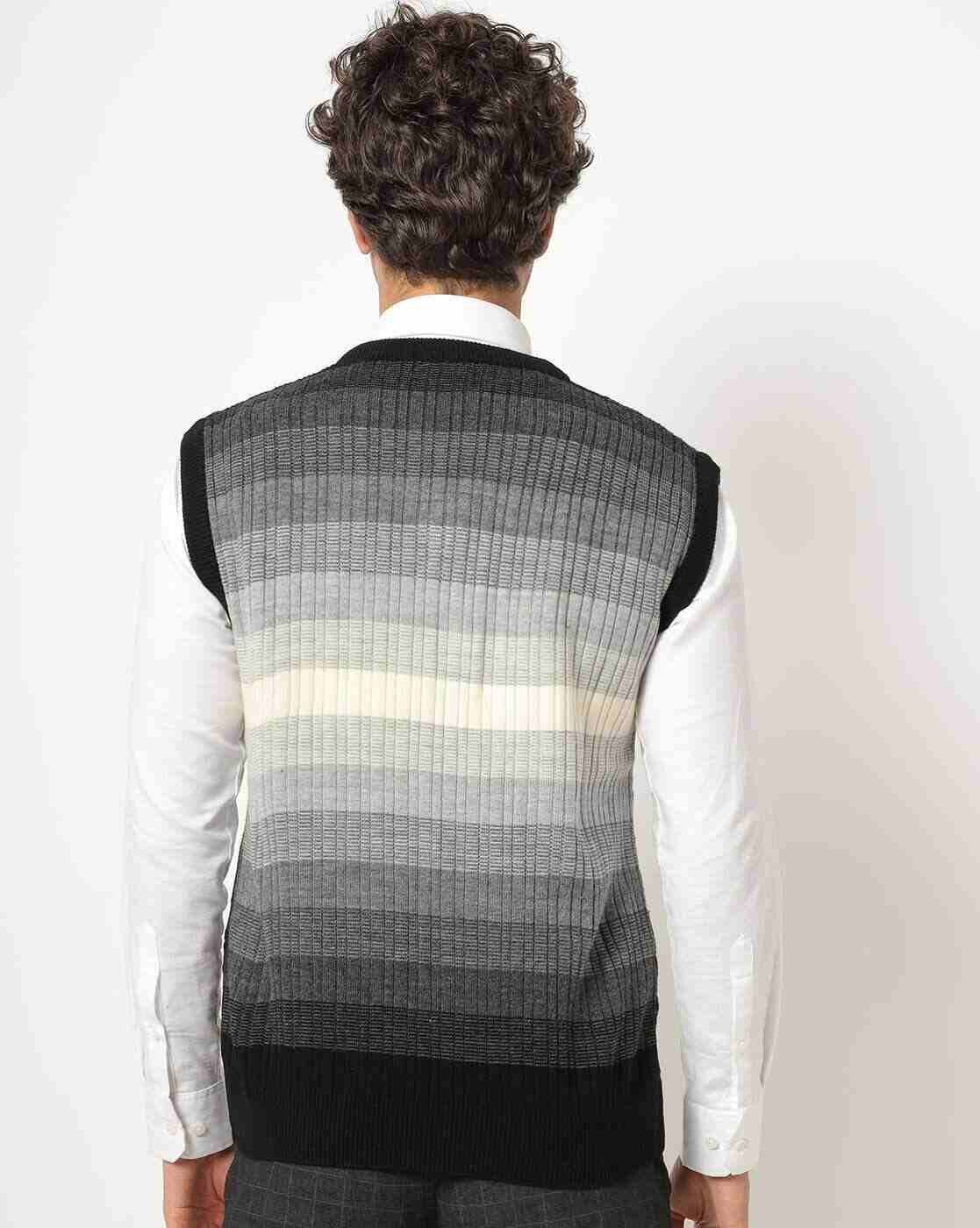 DUKE | Textured V-neck Pullovers|1