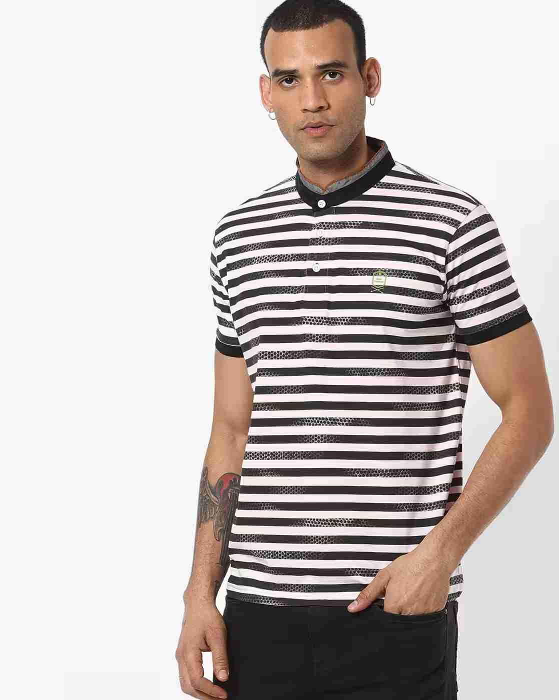 Striped Slim Fit Polo T-shirt