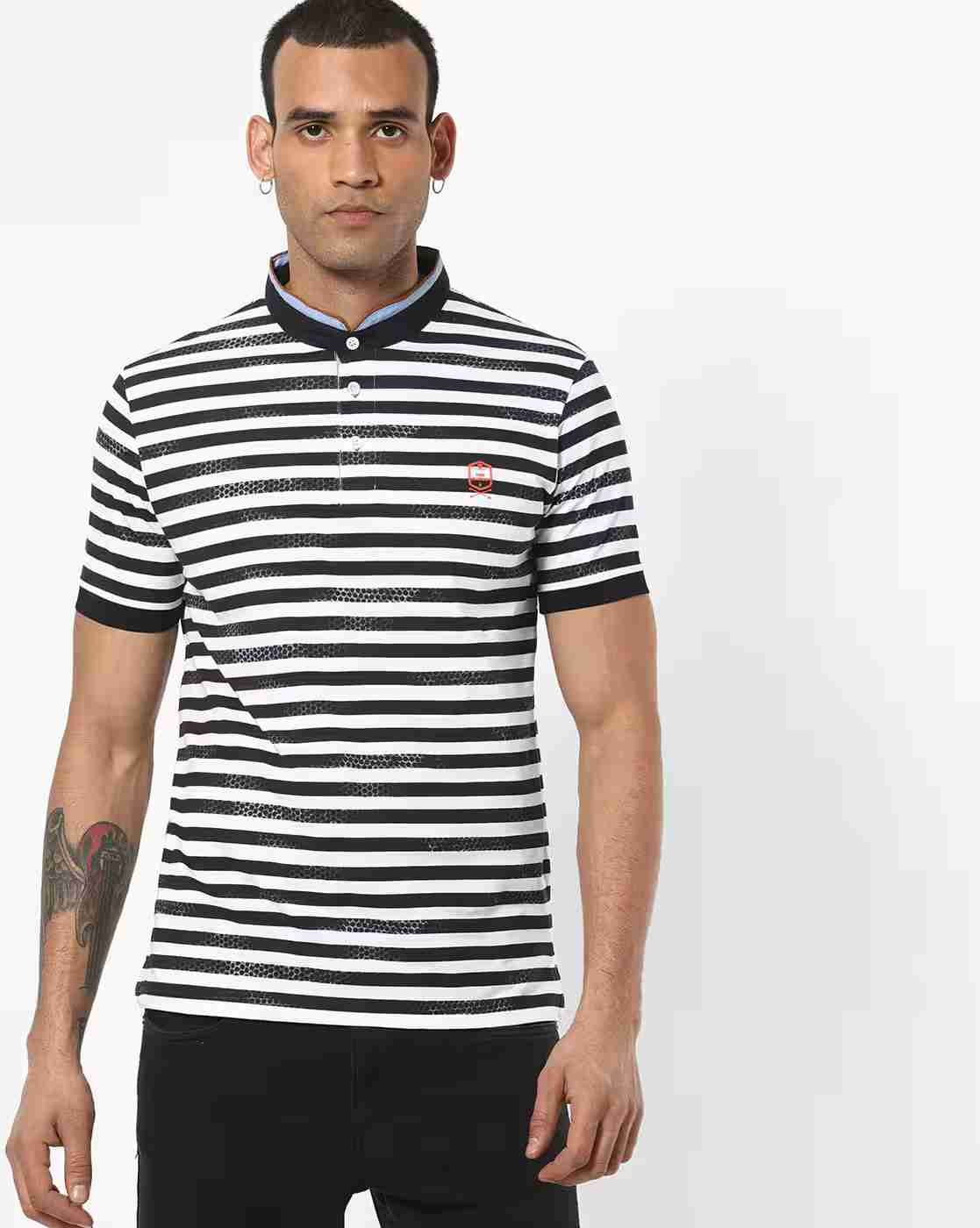DUKE | Striped Slim Fit Polo T-shirt|0