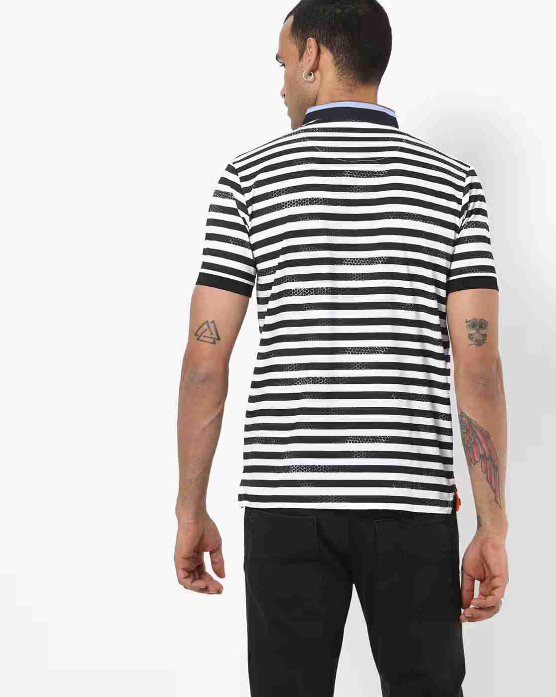 DUKE | Striped Slim Fit Polo T-shirt|2