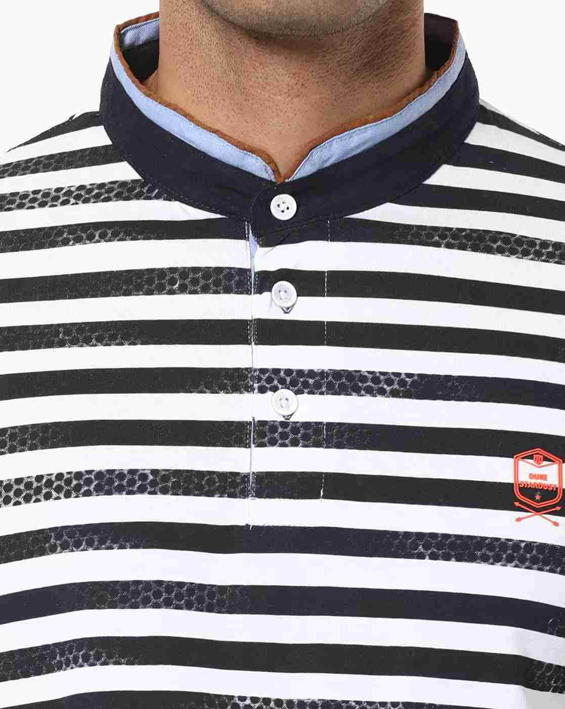 DUKE | Striped Slim Fit Polo T-shirt|4