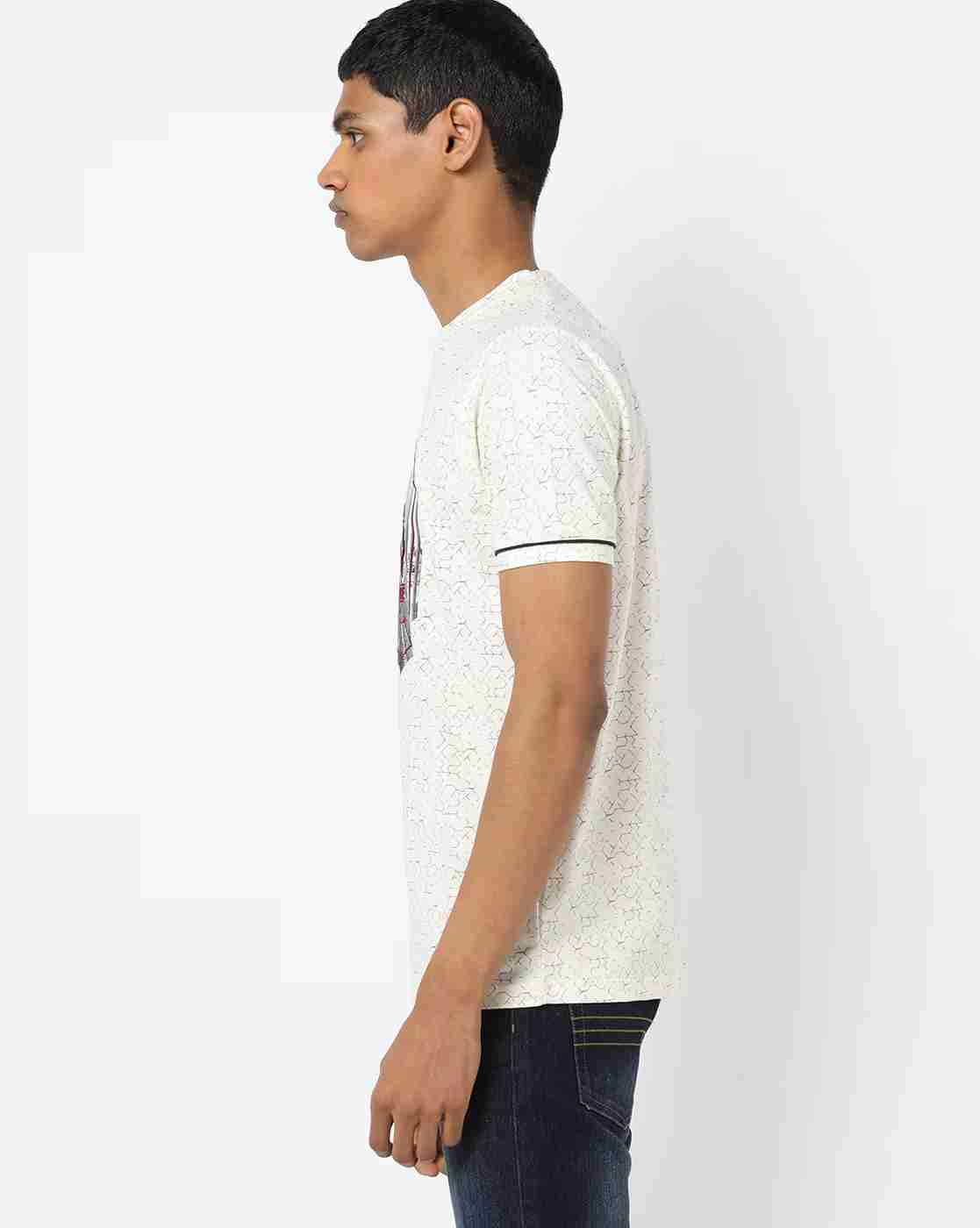 DUKE | Typographic Print Slim Fit Crew-Neck T-shirt|1