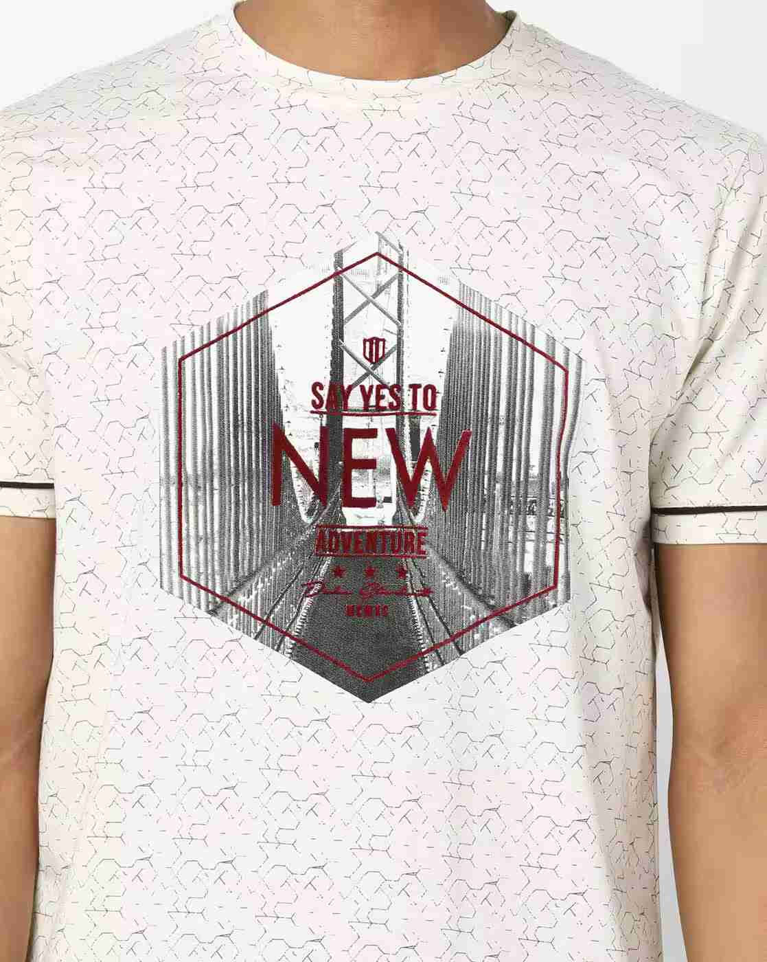 DUKE | Typographic Print Slim Fit Crew-Neck T-shirt|4