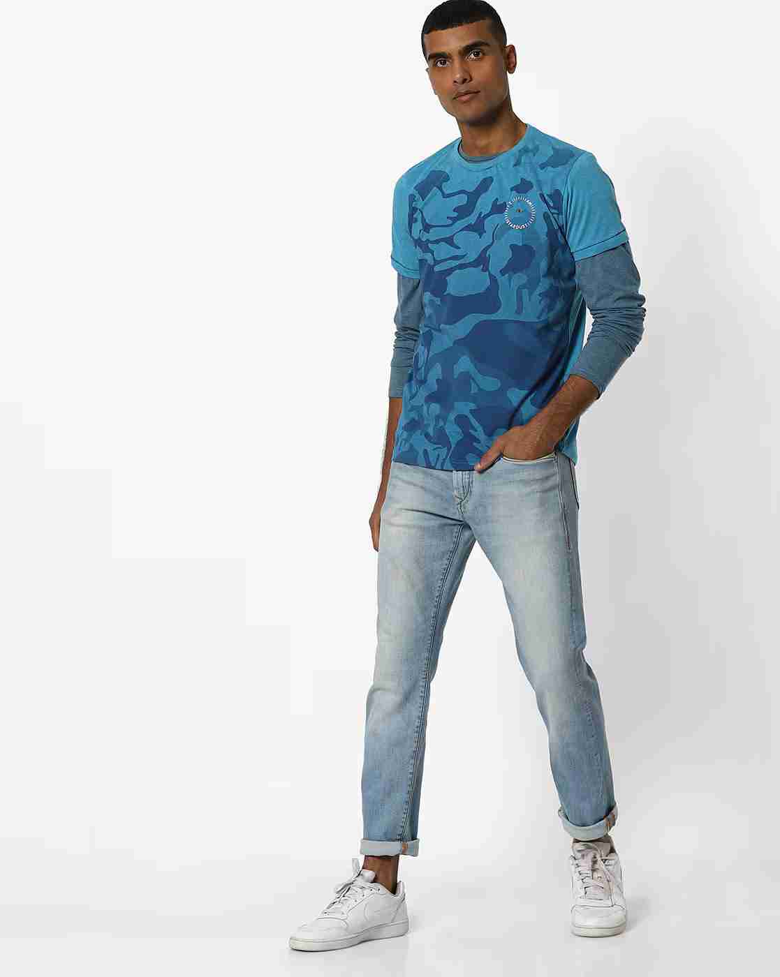 DUKE | Camouflage Print Slim Fit Crew-Neck T-shirt|3