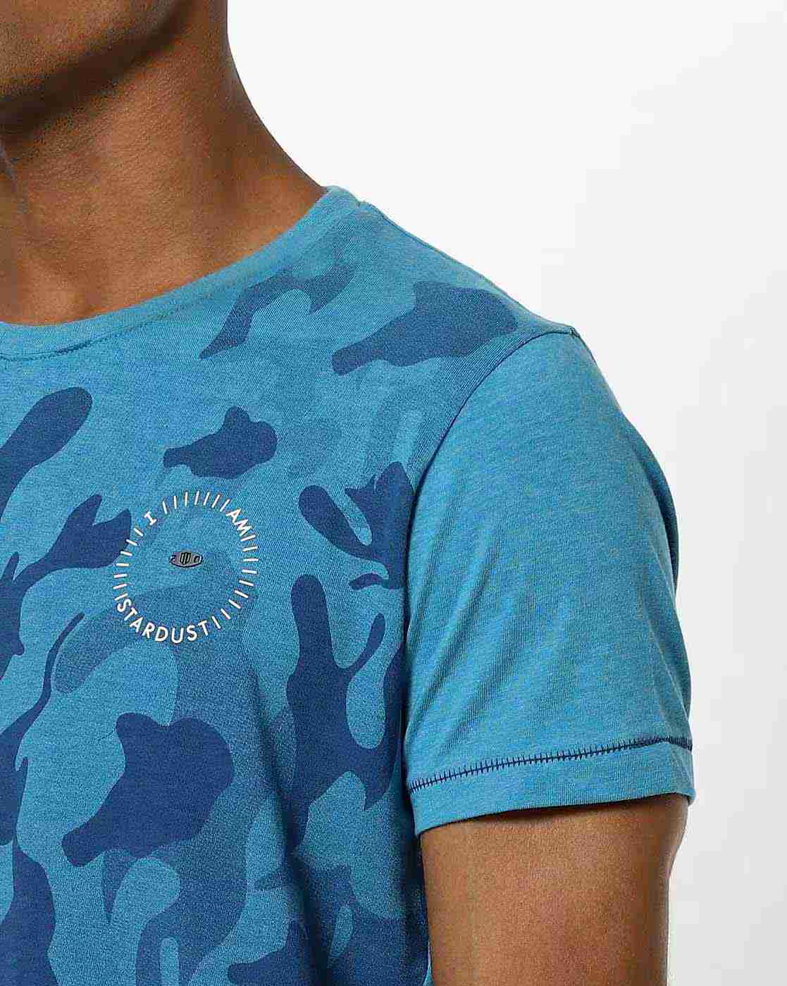 DUKE | Camouflage Print Slim Fit Crew-Neck T-shirt|5