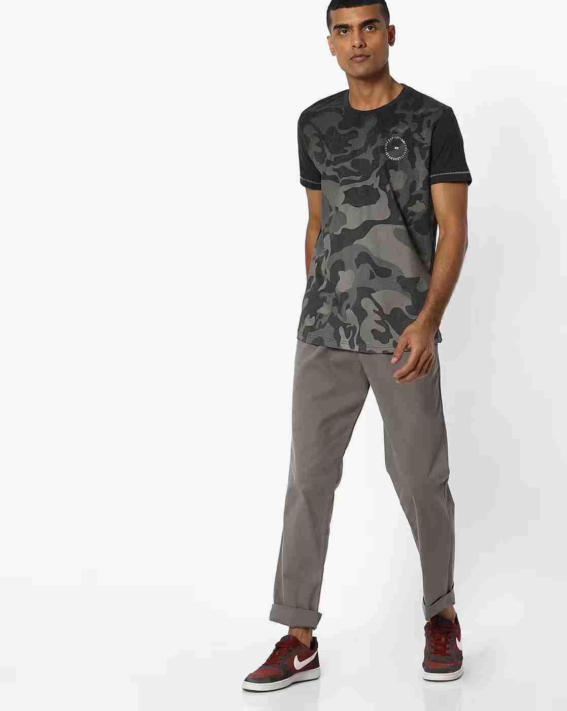DUKE | Camouflage Print Slim Fit Crew-Neck T-shirt|3