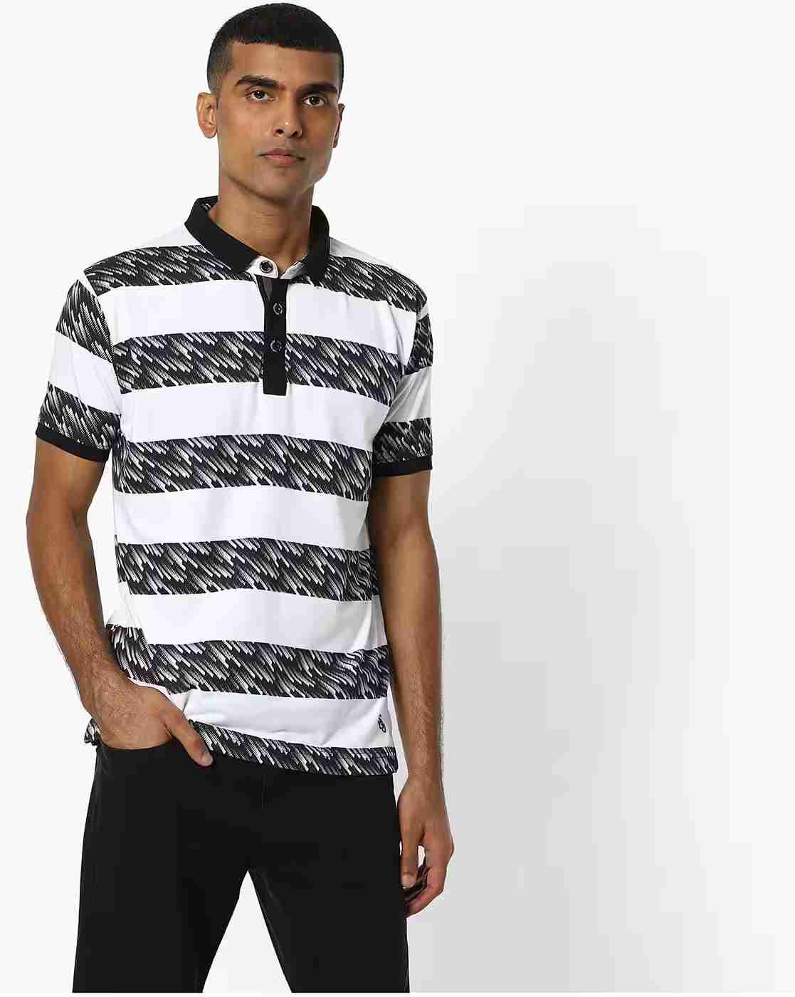 Striped Slim Fit Polo T-shirt