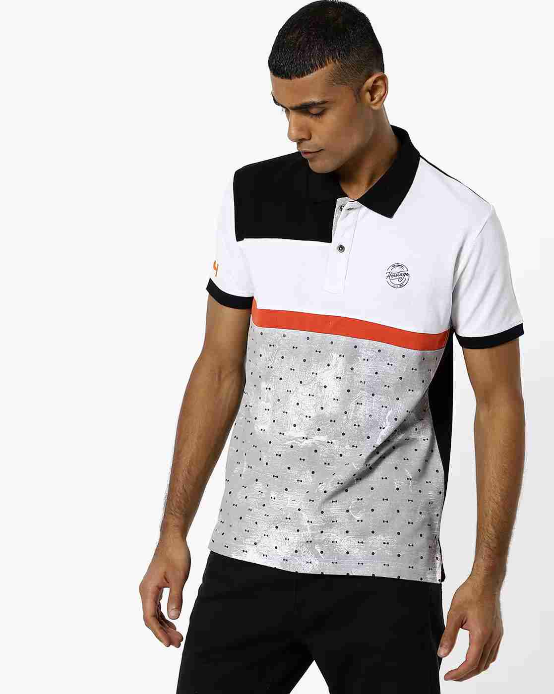 DUKE | Colourblock Slim Fit Polo T-shirt|0