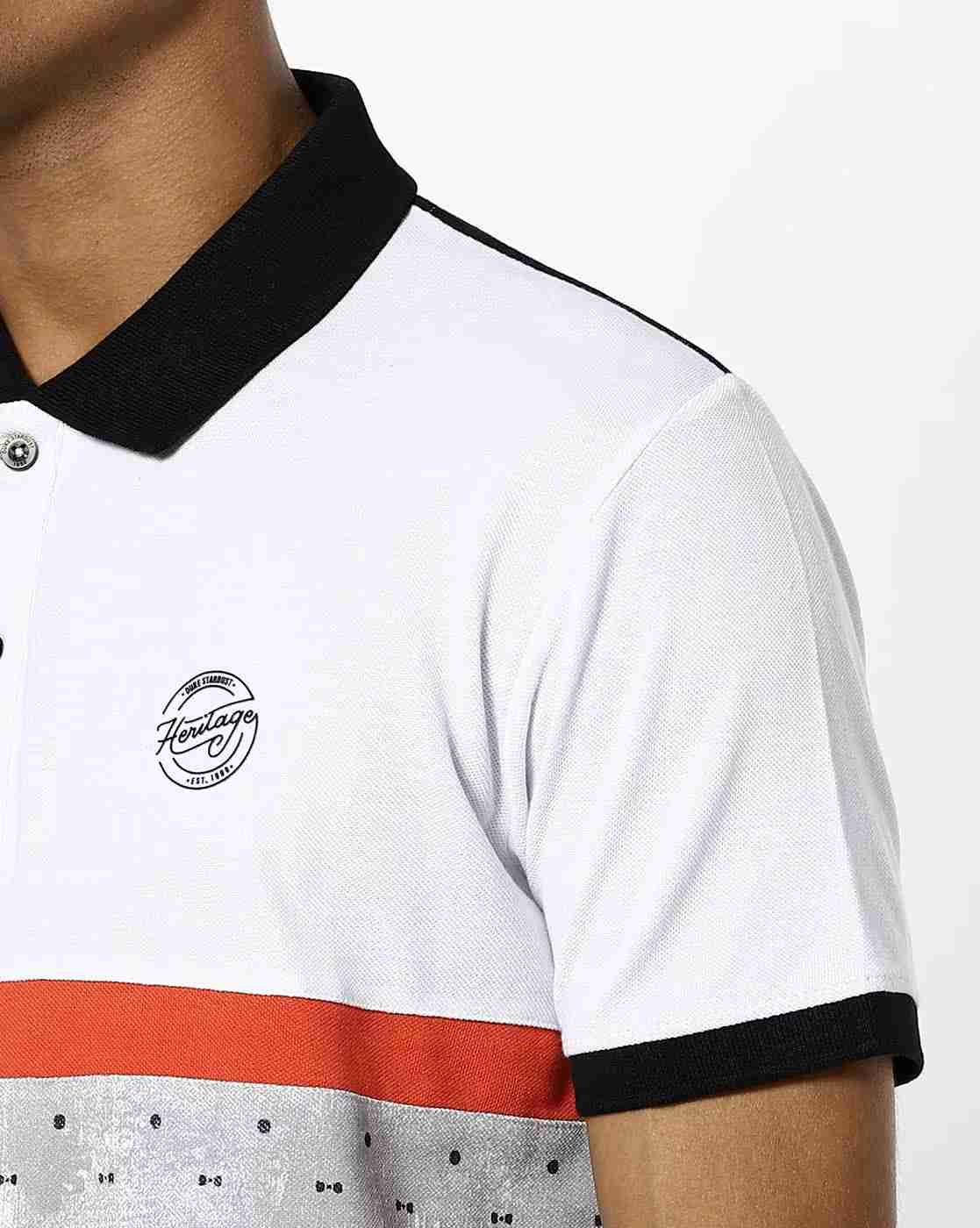 DUKE | Colourblock Slim Fit Polo T-shirt|5