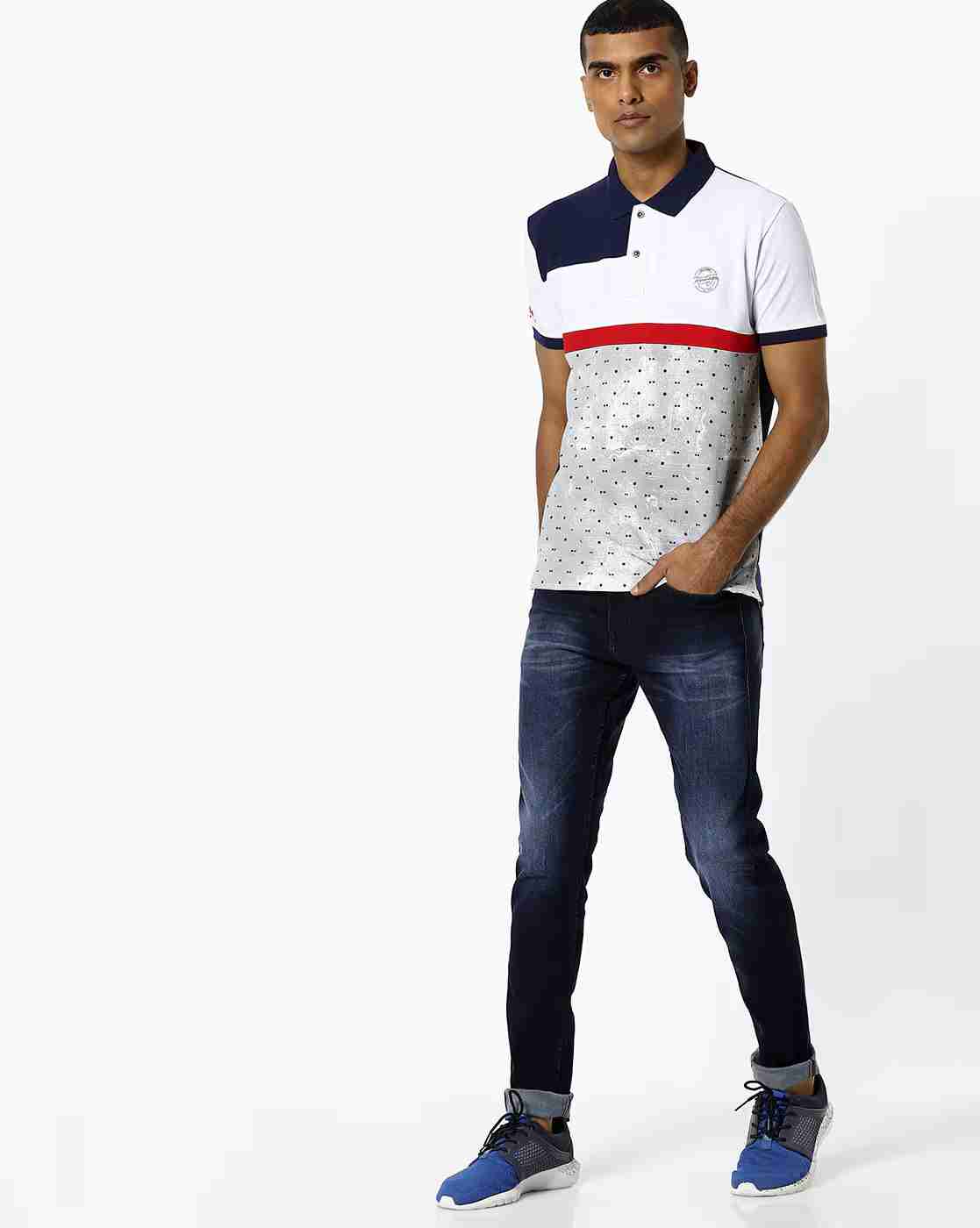 DUKE | Colourblock Slim Fit Polo T-shirt|3