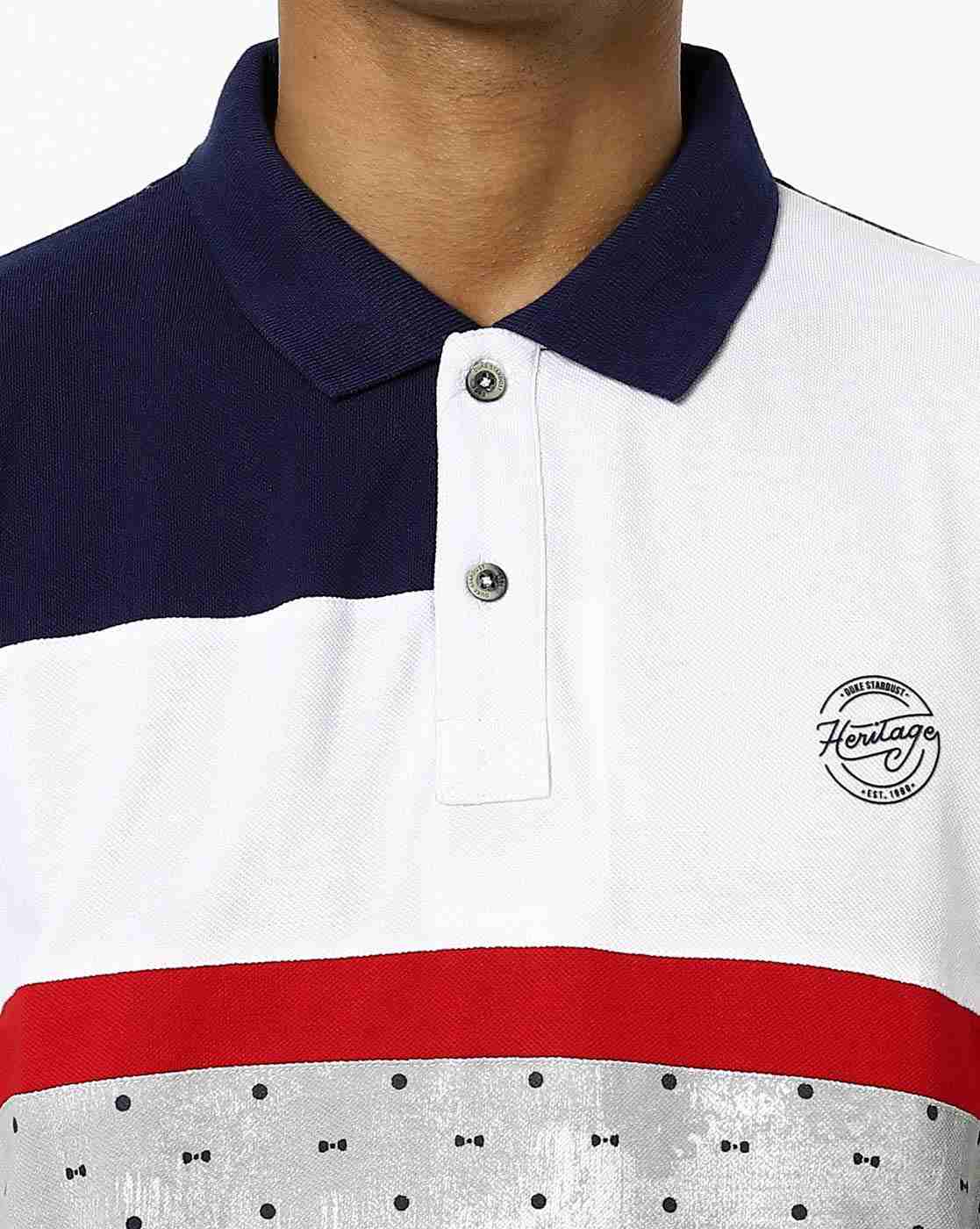DUKE | Colourblock Slim Fit Polo T-shirt|4
