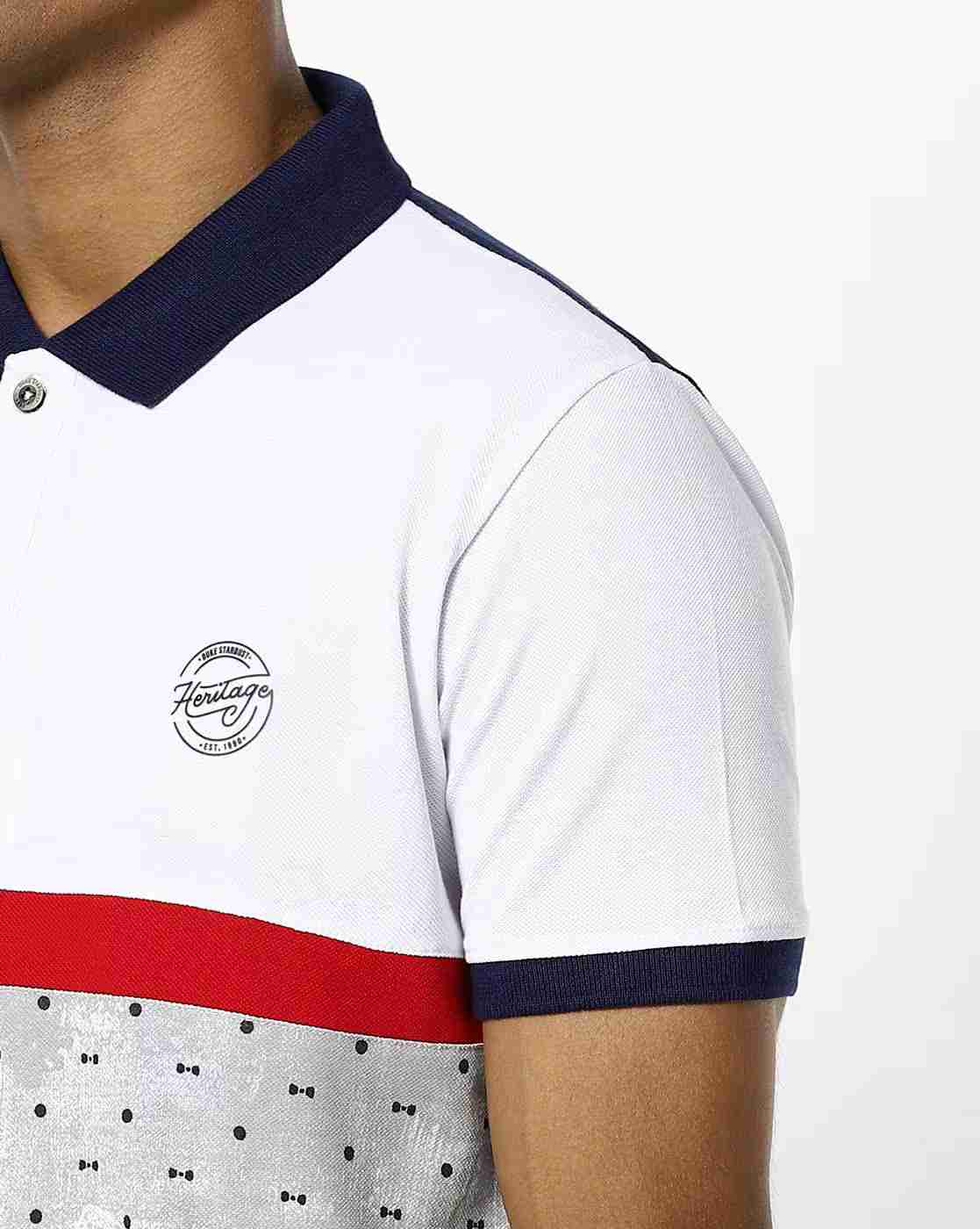 DUKE | Colourblock Slim Fit Polo T-shirt|5