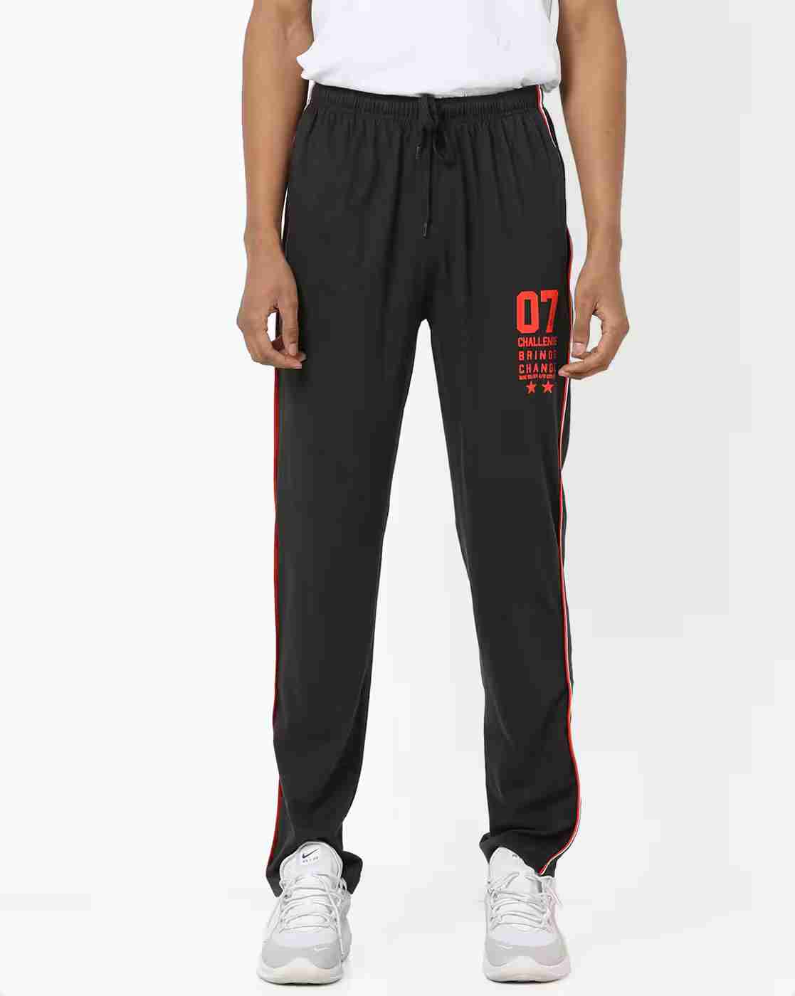 Mid-Rise Track Pants with Insert Pockets