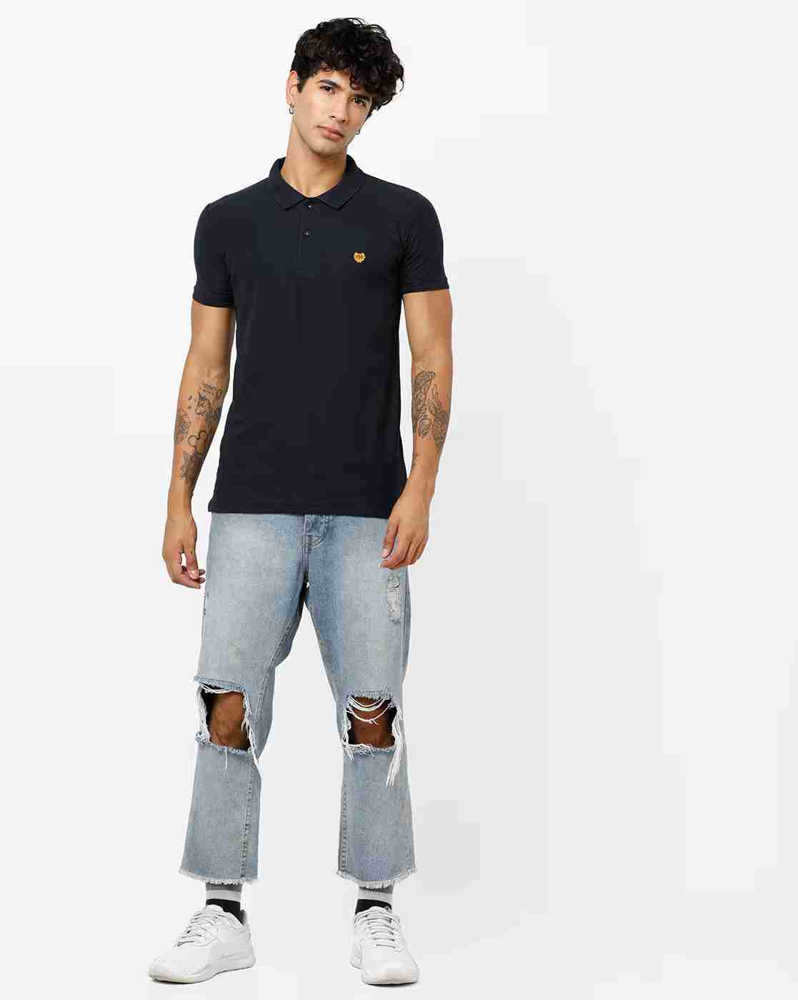 DUKE | Slim Fit Polo T-shirt with Vented Hemline|3