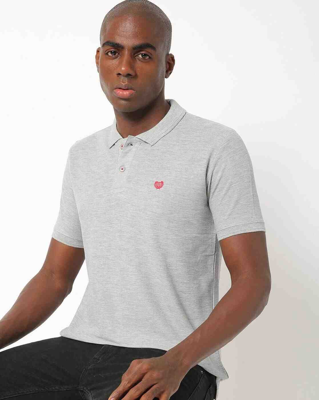 Slim Fit Polo T-shirt with Vented Hemline