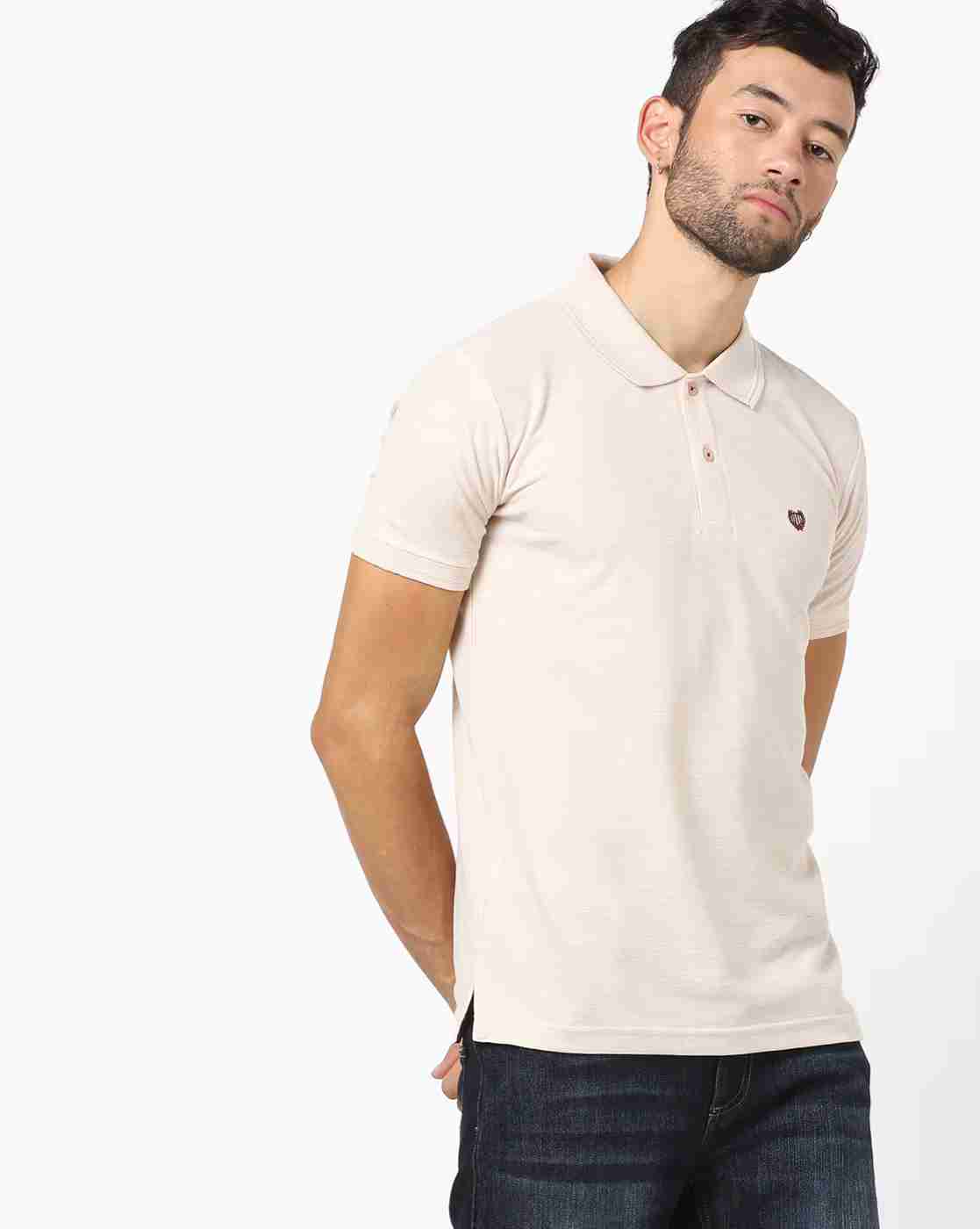 Slim Fit Polo T-shirt with Vented Hemline