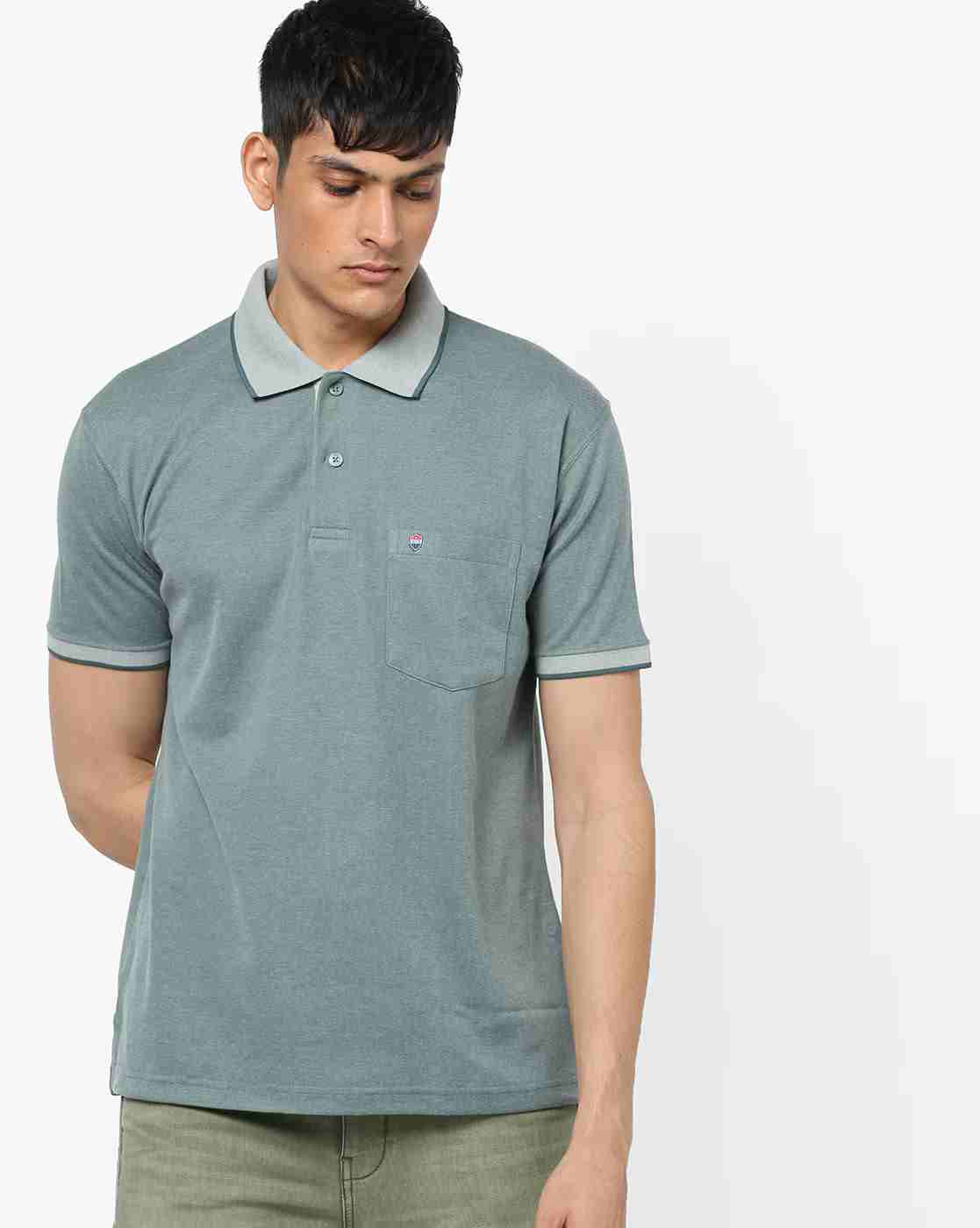 DUKE | Heathered Polo T-shirt with Patch Pocket|0