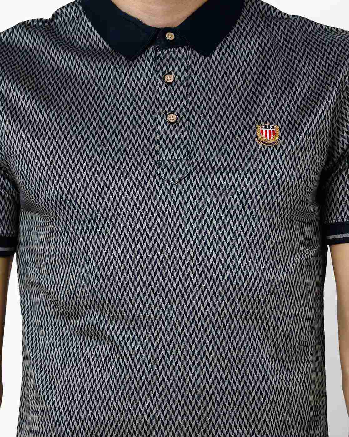 DUKE | Printed Slim Fit Polo T-shirt|4
