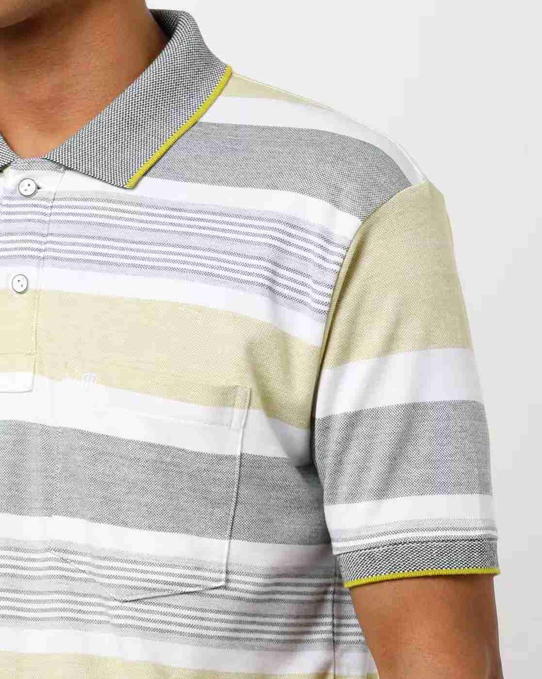 DUKE | Striped Polo T-shirt with Patch Pocket|3