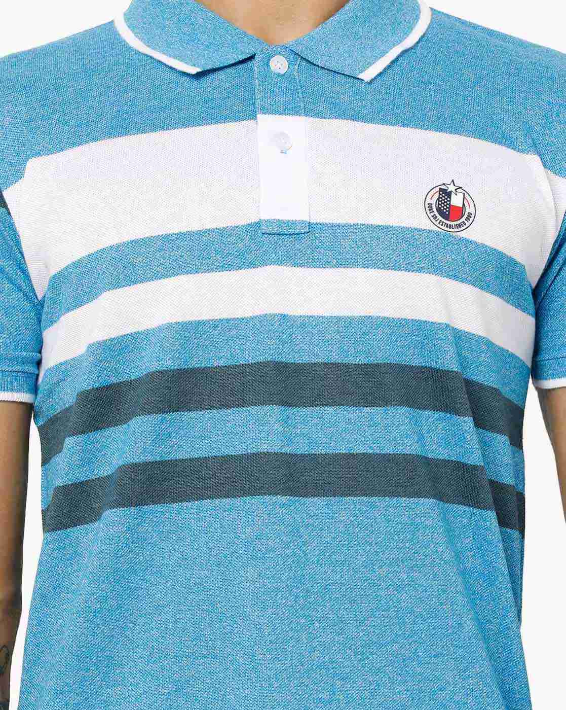 DUKE | Slim Fit Striped Polo T-shirt|4