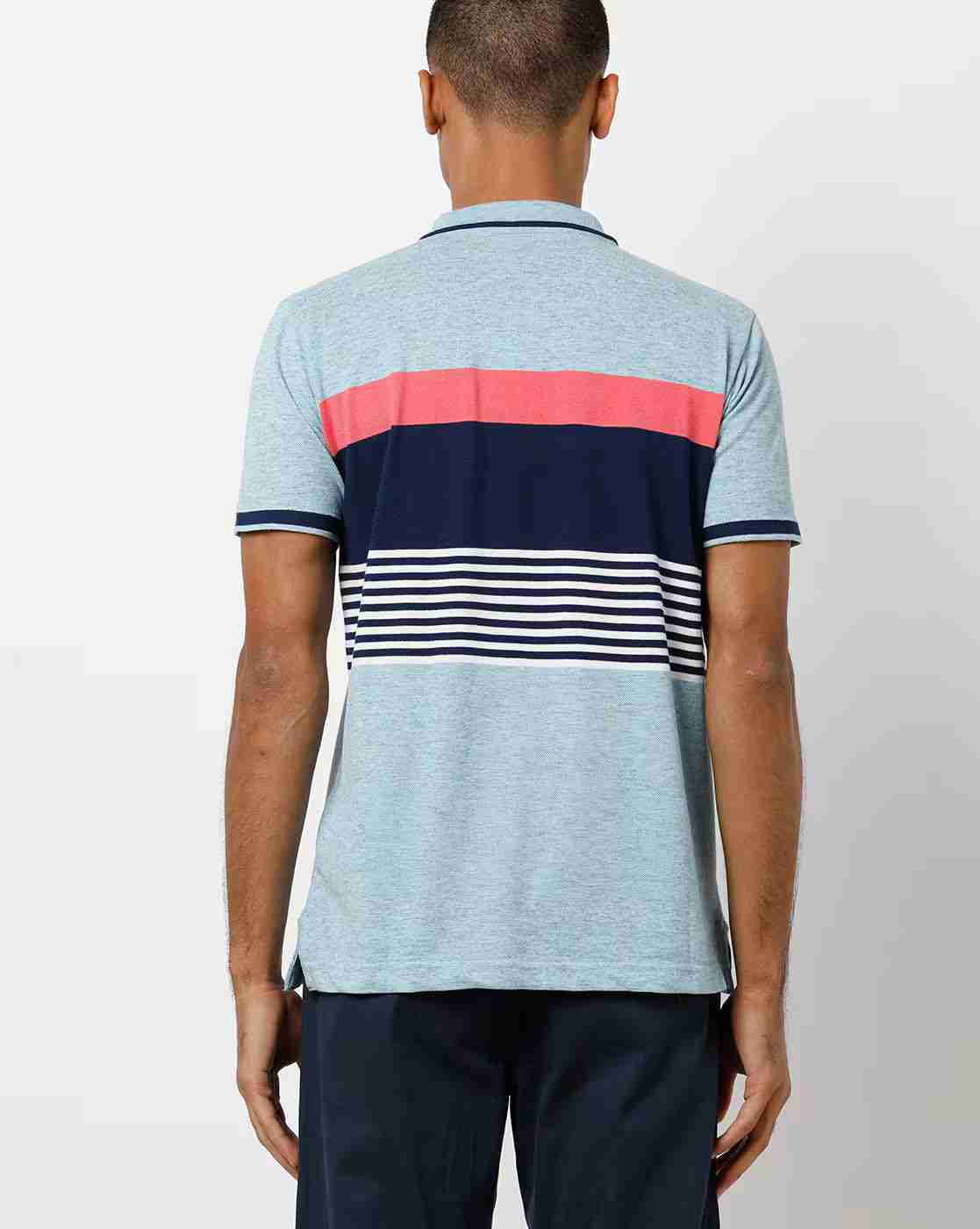 DUKE | Colourblock Striped Polo T-shirt|1