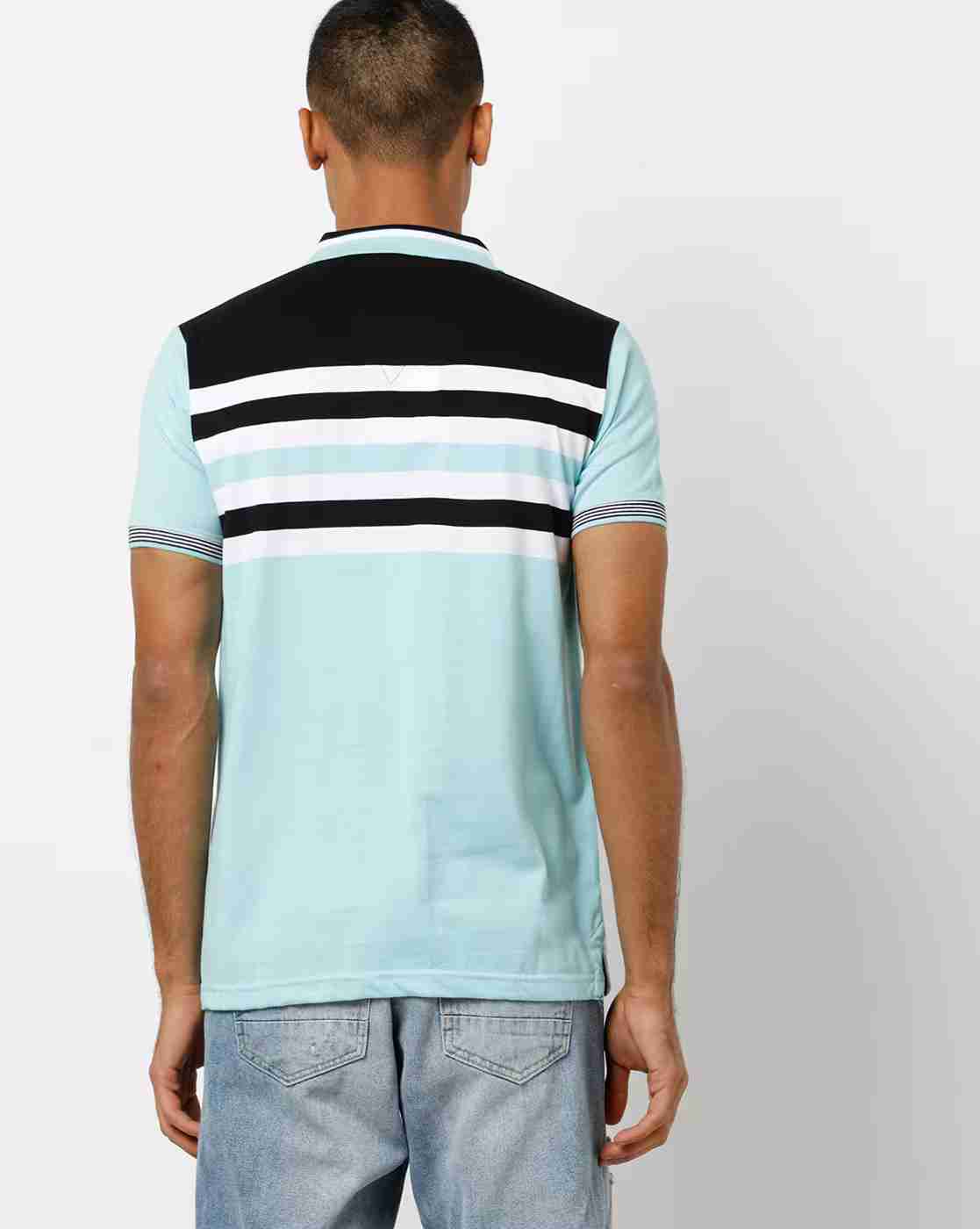 DUKE | Slim Fit Pocket Polo T-shirt with Stripes|1