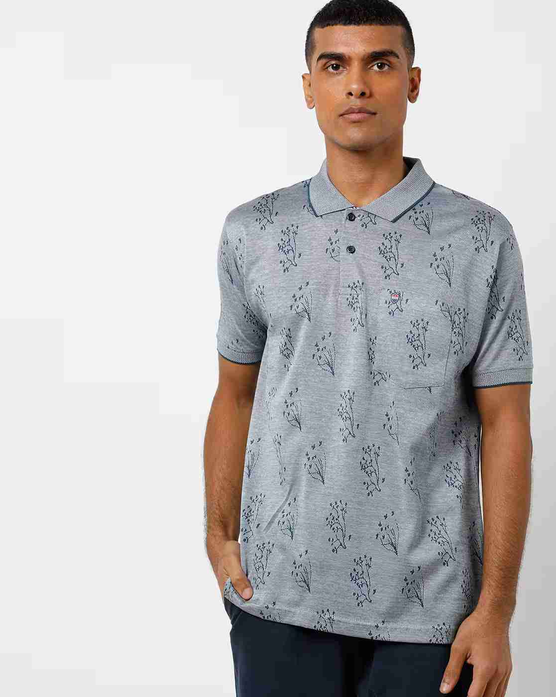 DUKE | Printed Polo T-shirt with Patch Pocket|0