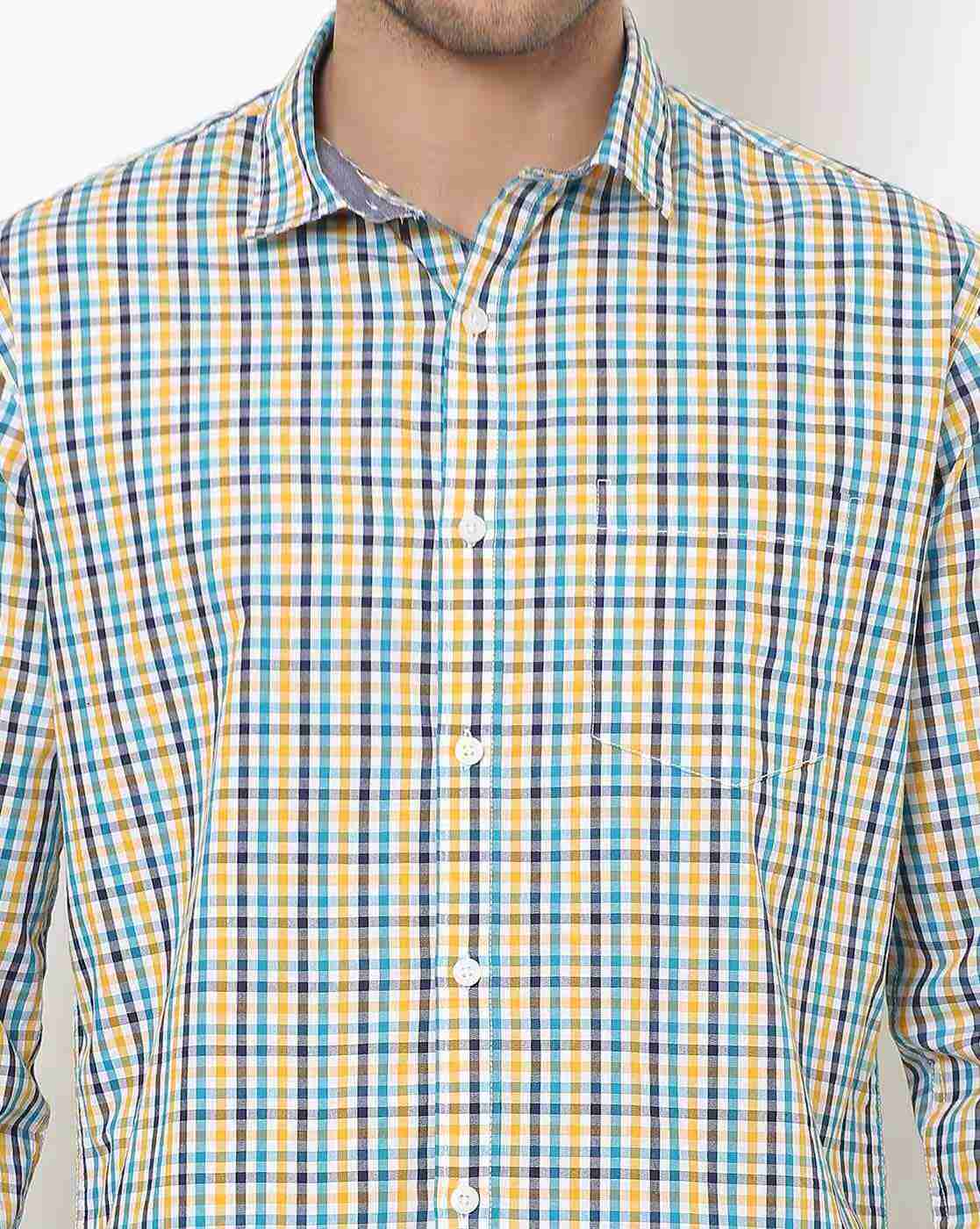DUKE | Checked Slim Fit Shirt with Patch Pocket|2